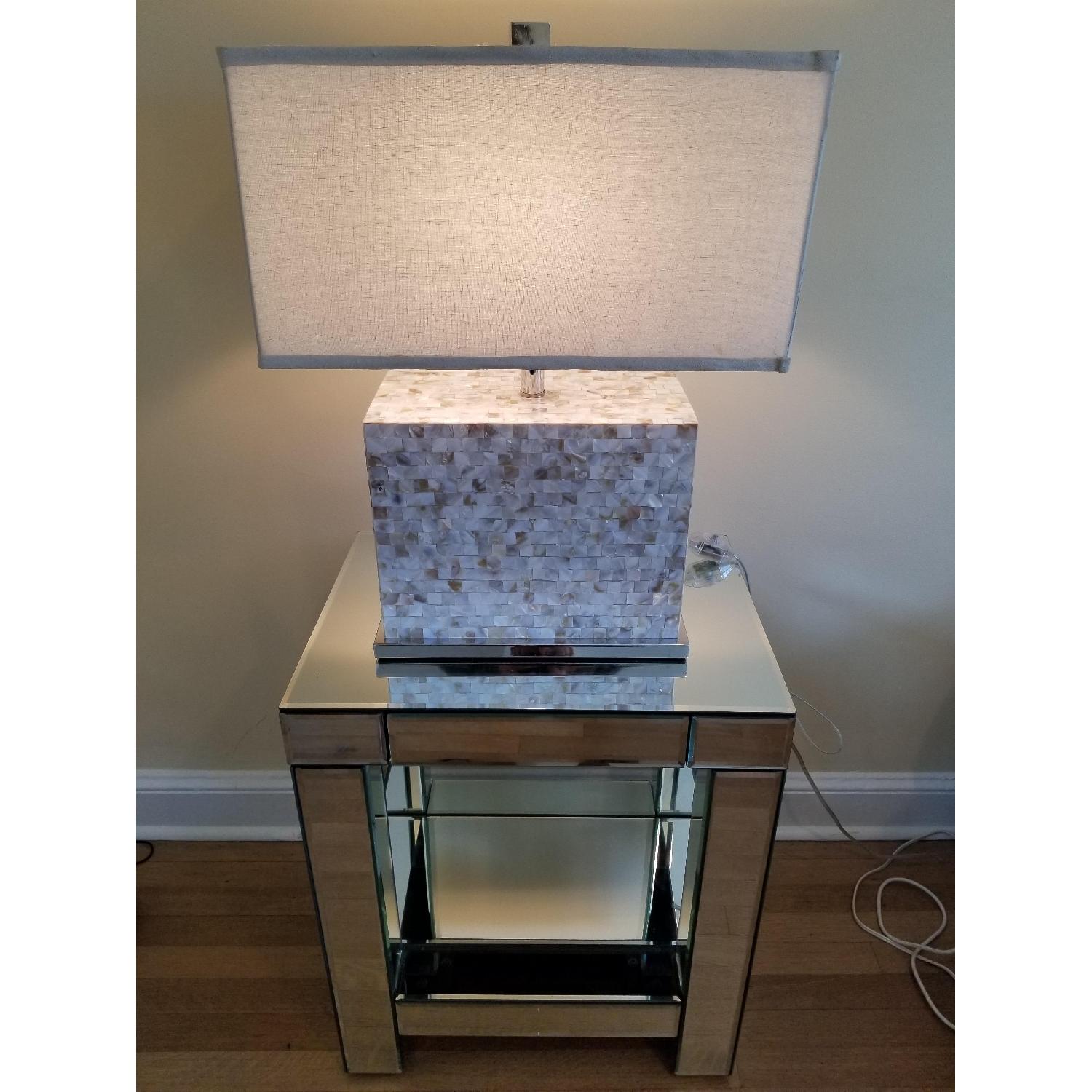 West Elm Mirrored Parsons End Table/Nightstand - image-5