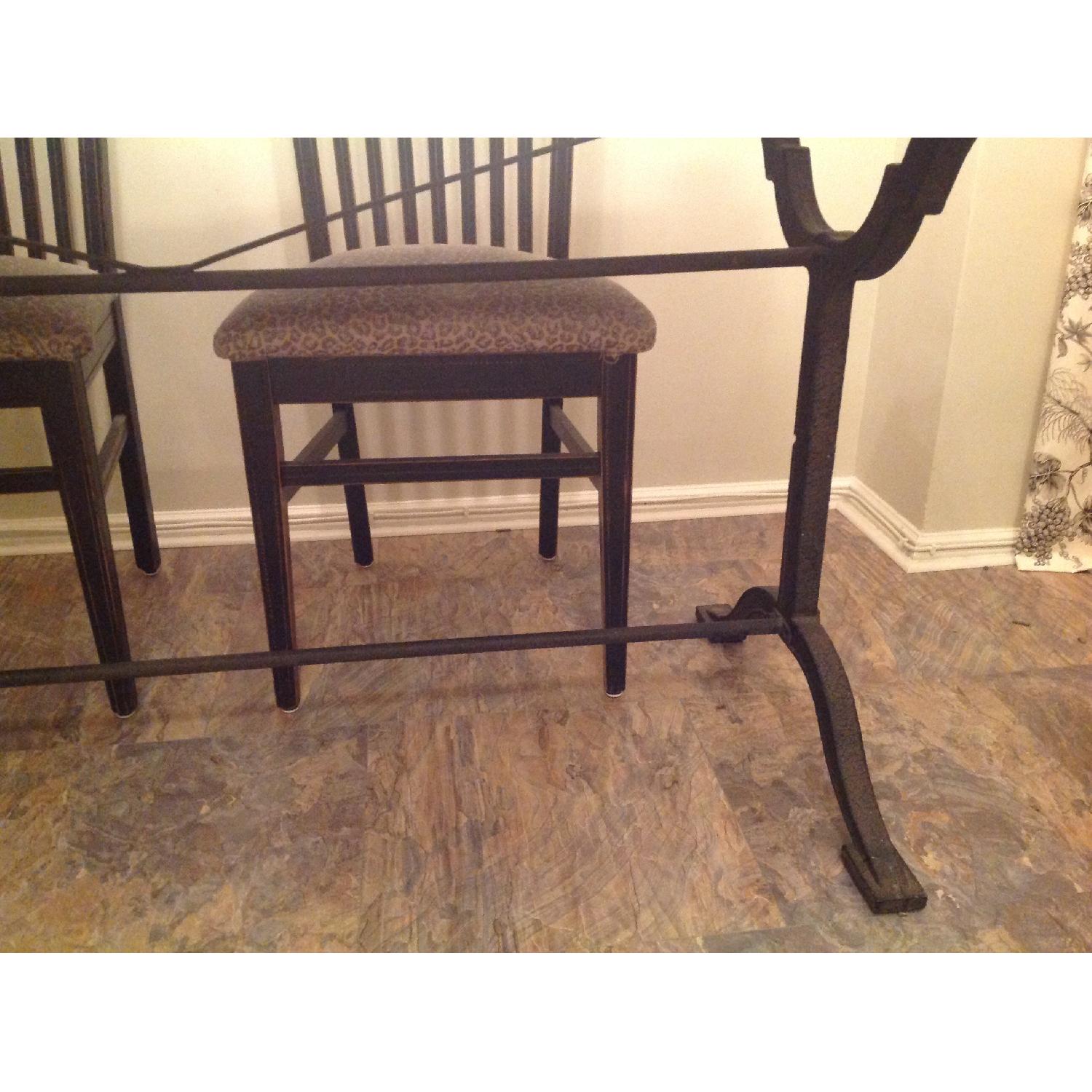Restoration Hardware Bluestone Top/Iron Base Dining Table - image-3