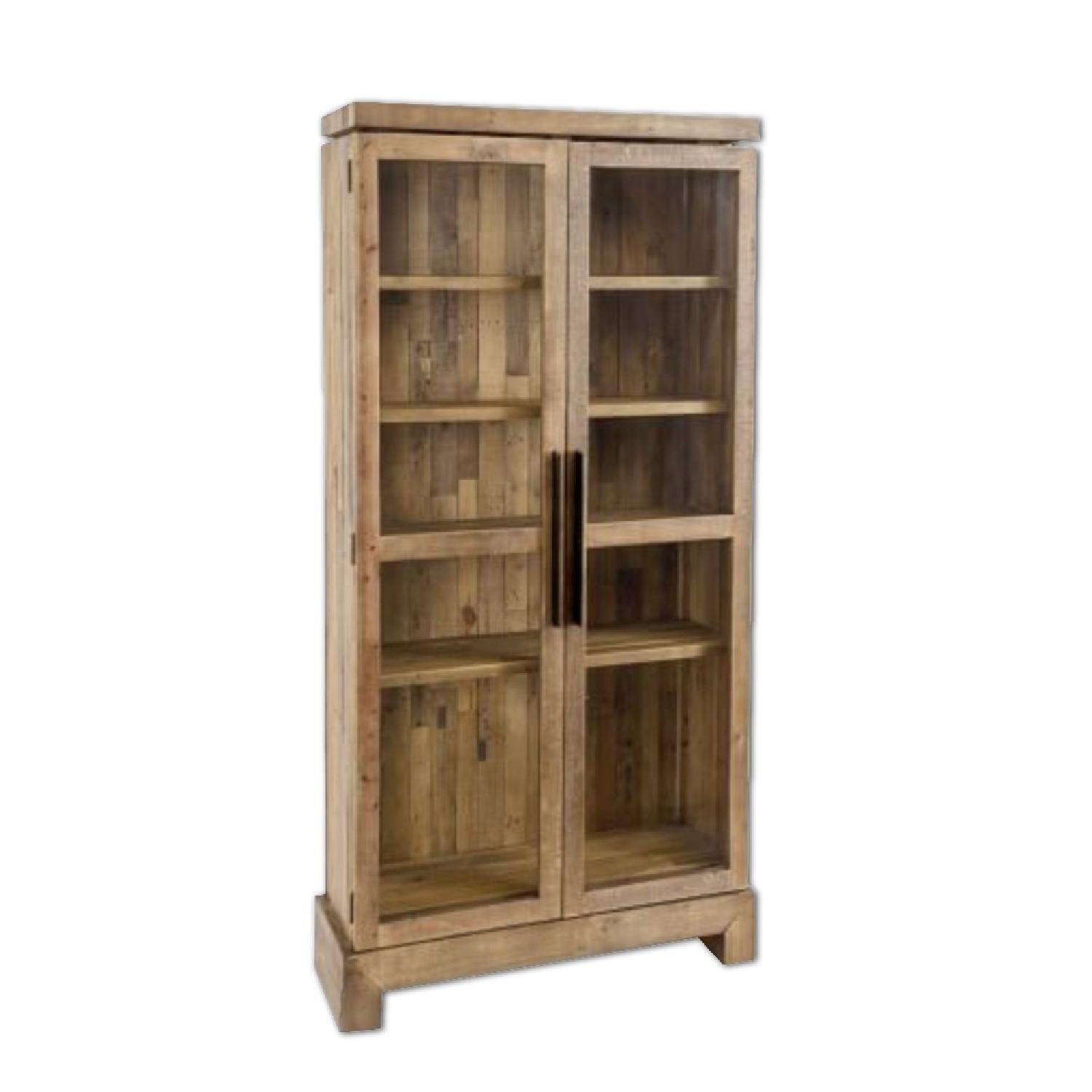 West Elm Reclaimed Wood & Glass Cabinet - image-1