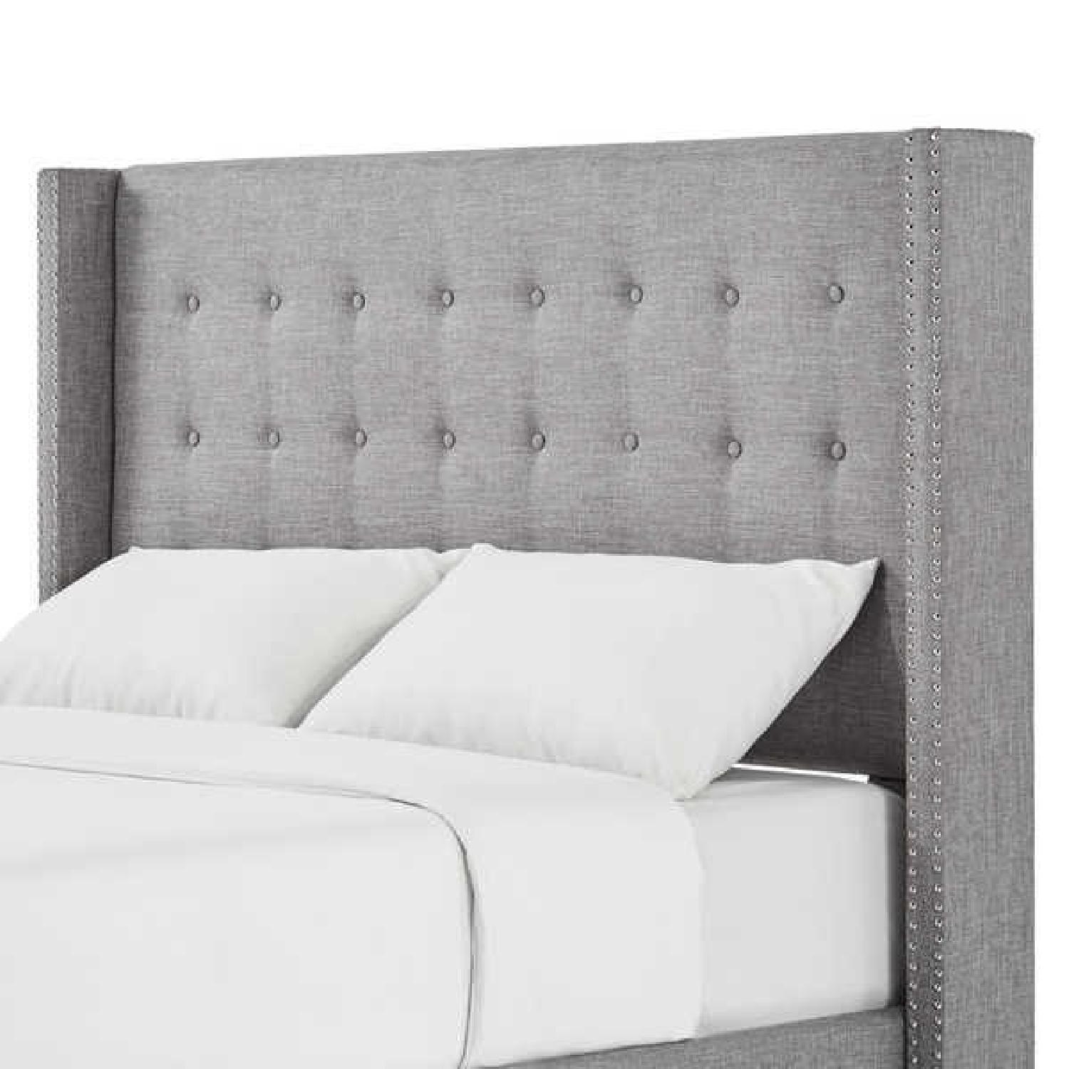 Inspire Q Bold Melina Tufted Linen Wingback Bed - image-2