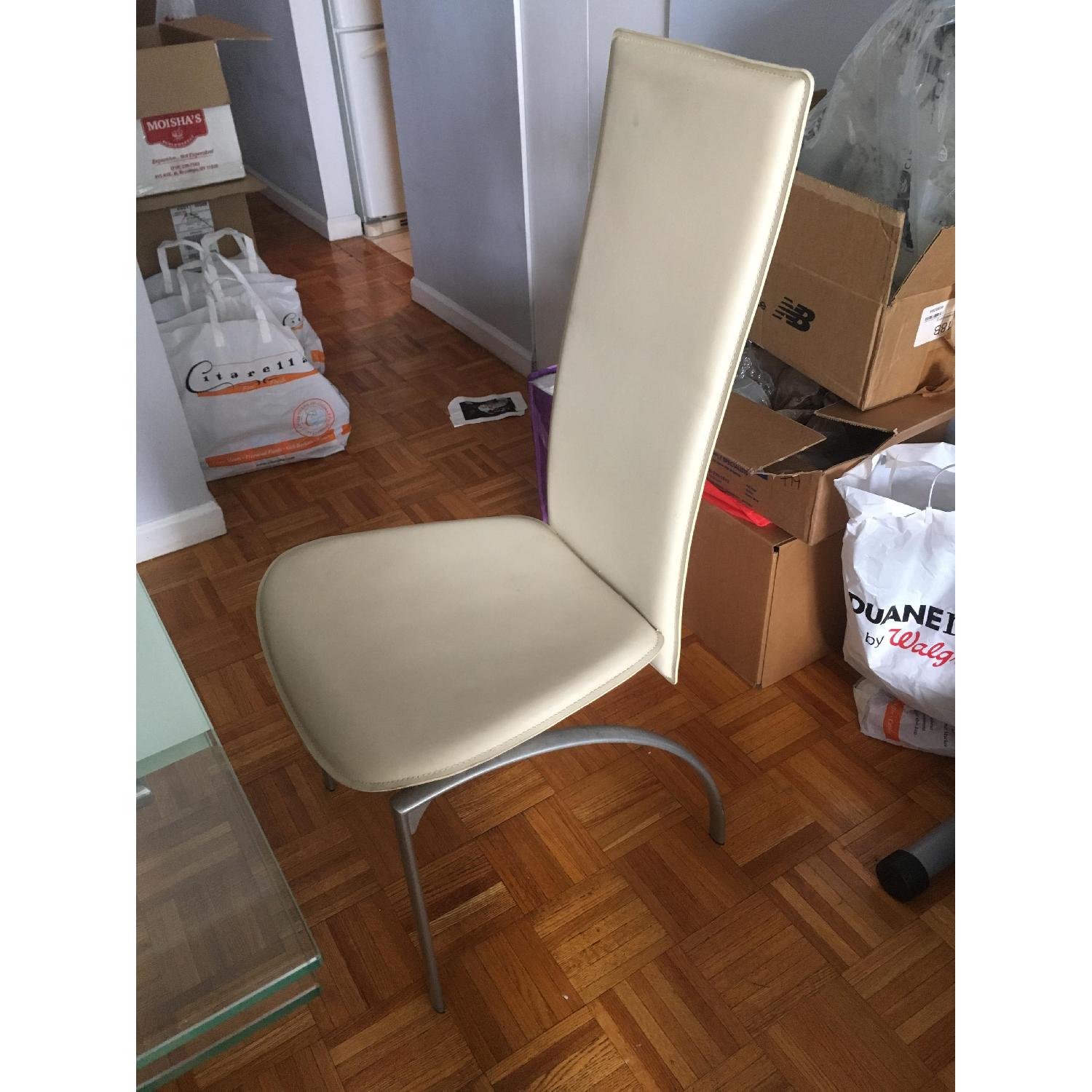 White High Back Dining Chairs - image-3