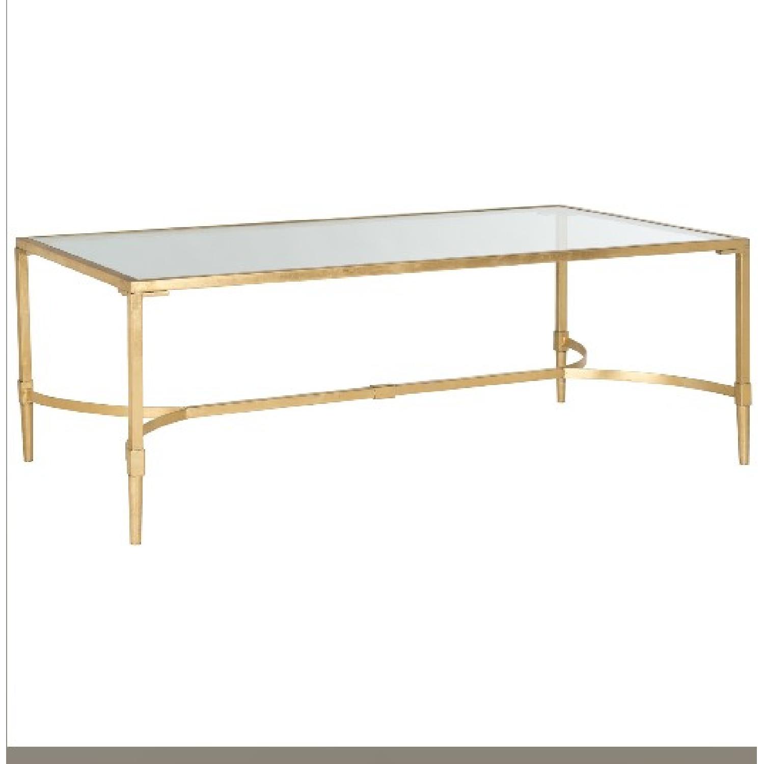 Safavieh Antwan Gold & Glass Coffee Table - image-1