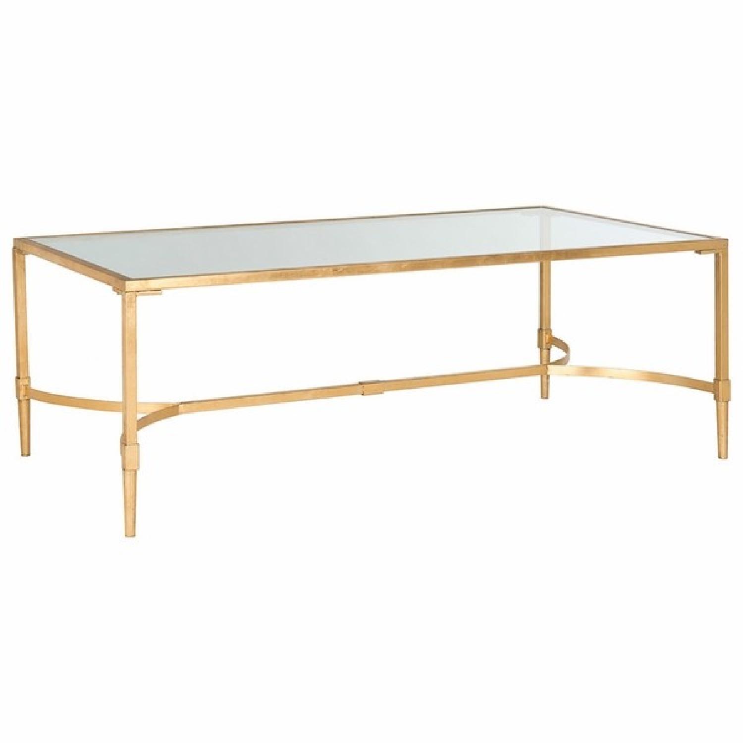 Safavieh Antwan Gold & Glass Coffee Table - image-0