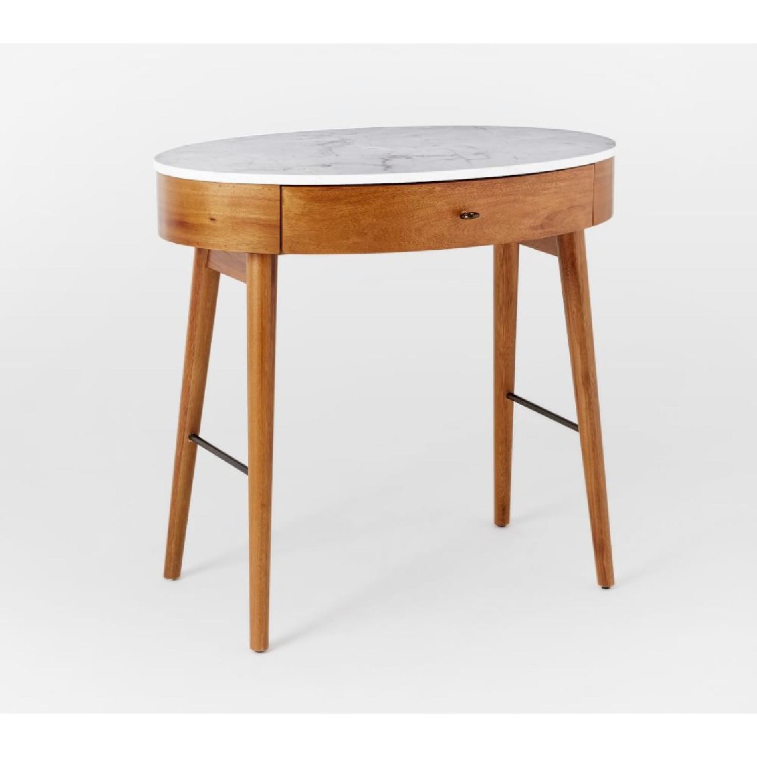 West Elm Penelope Mini Desk w/ Marble Top - image-1