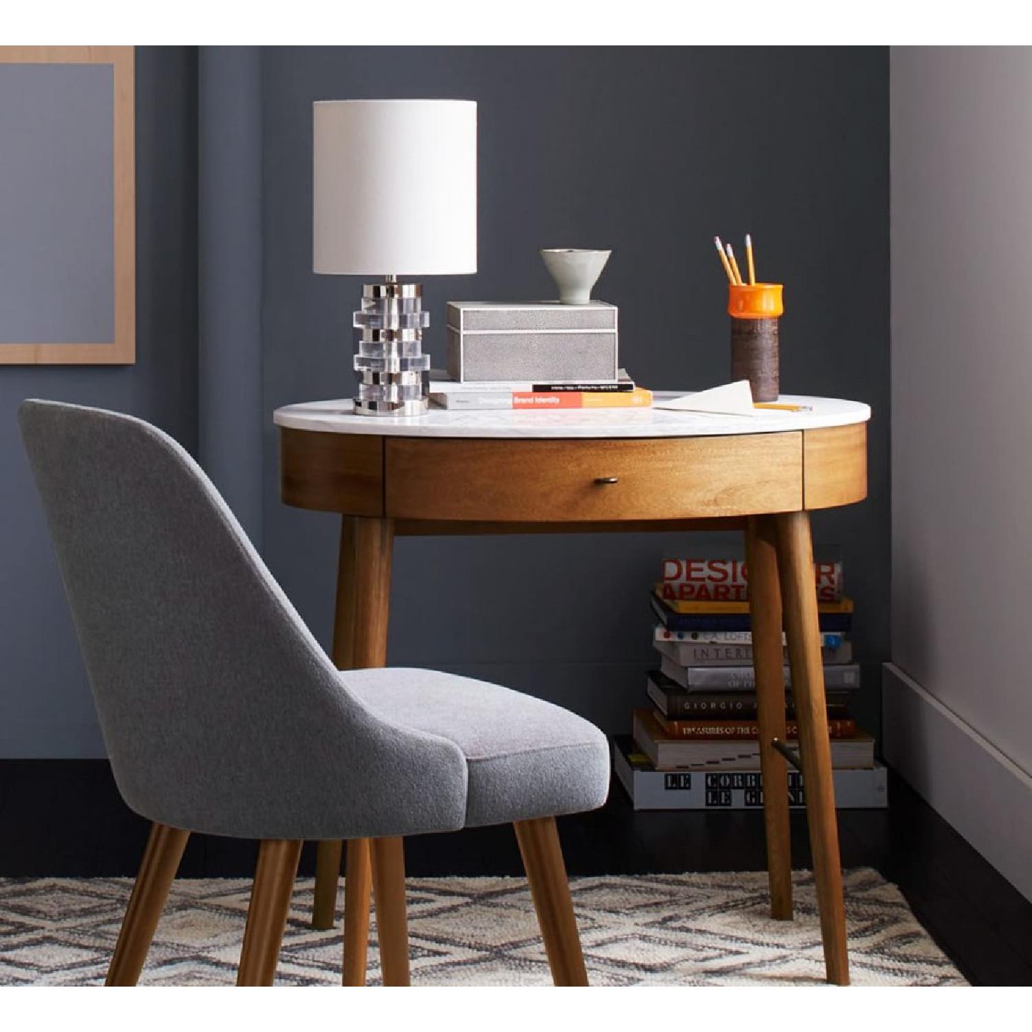 West Elm Penelope Mini Desk w/ Marble Top - image-3