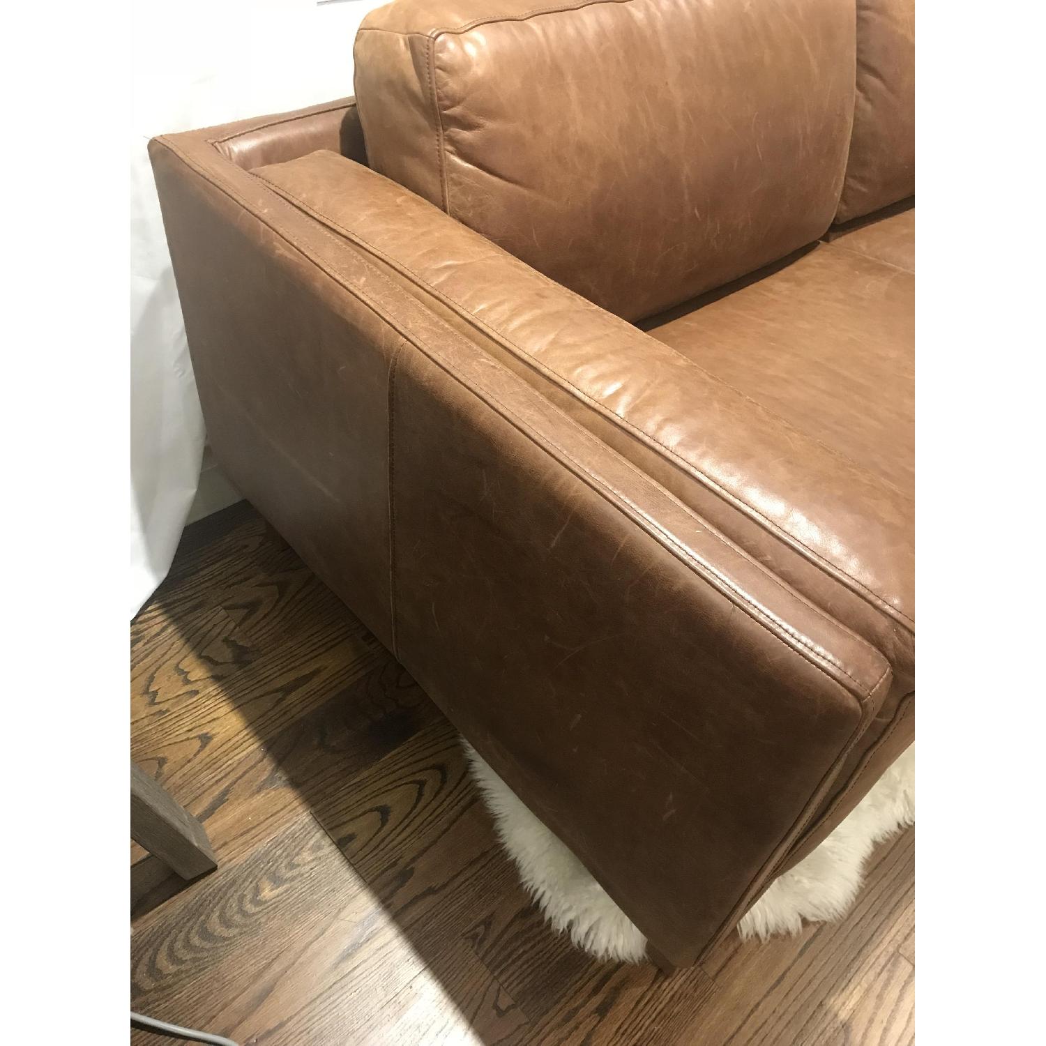 West Elm Dekalb Sofa in Cognac Leather - image-1