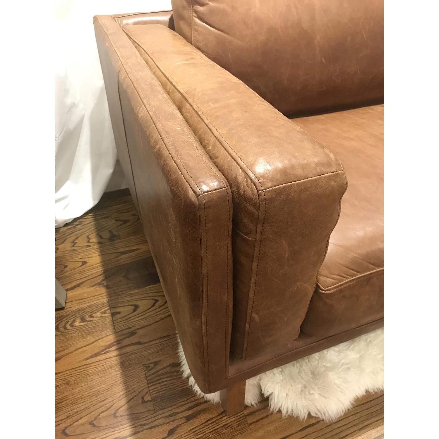 West Elm Dekalb Sofa in Cognac Leather - image-2