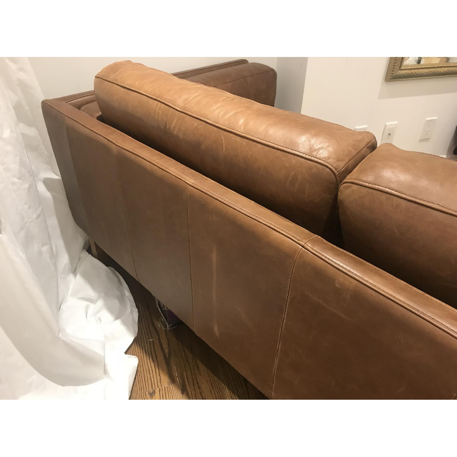 West Elm Dekalb Sofa in Cognac Leather - image-3