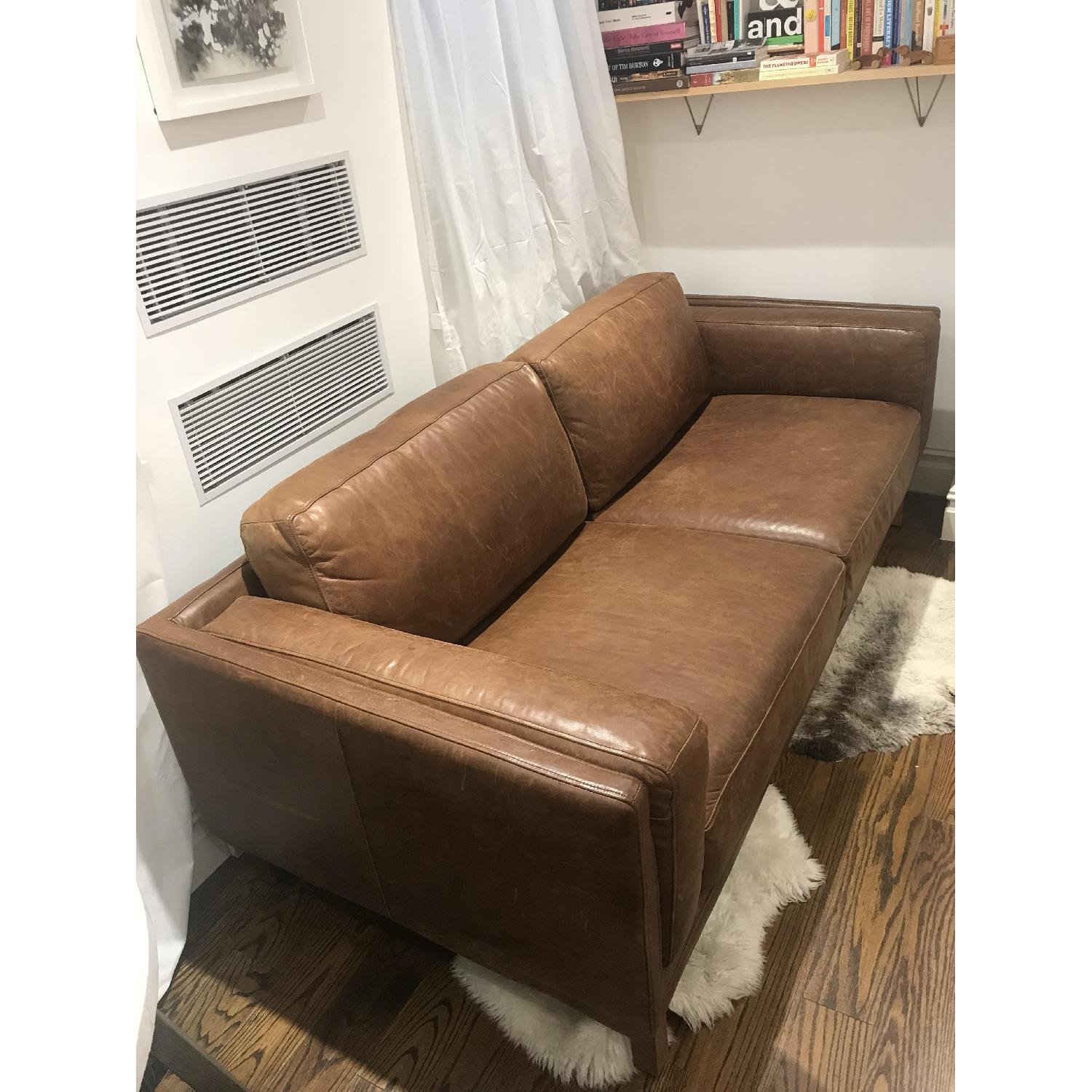 West Elm Dekalb Sofa in Cognac Leather - image-4