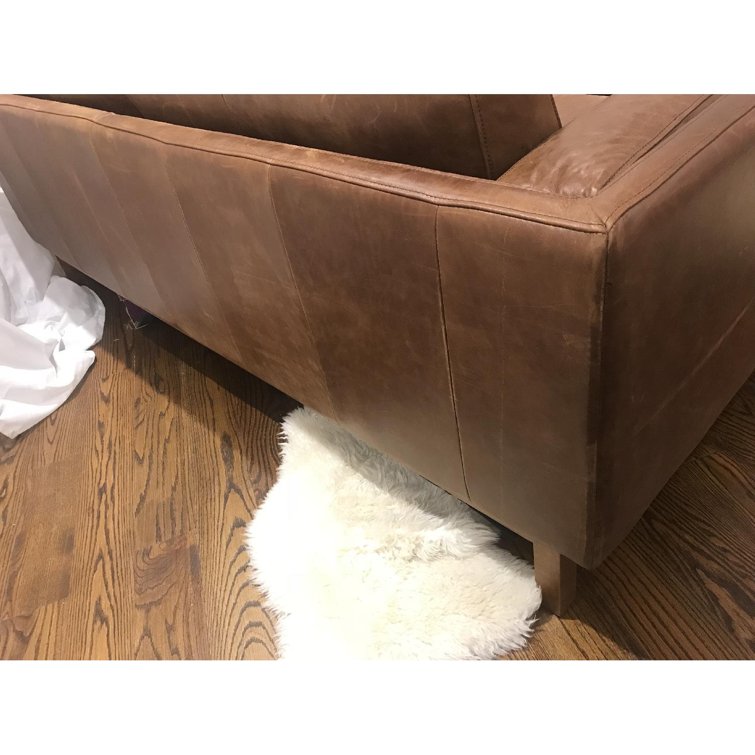 West Elm Dekalb Sofa in Cognac Leather - image-5