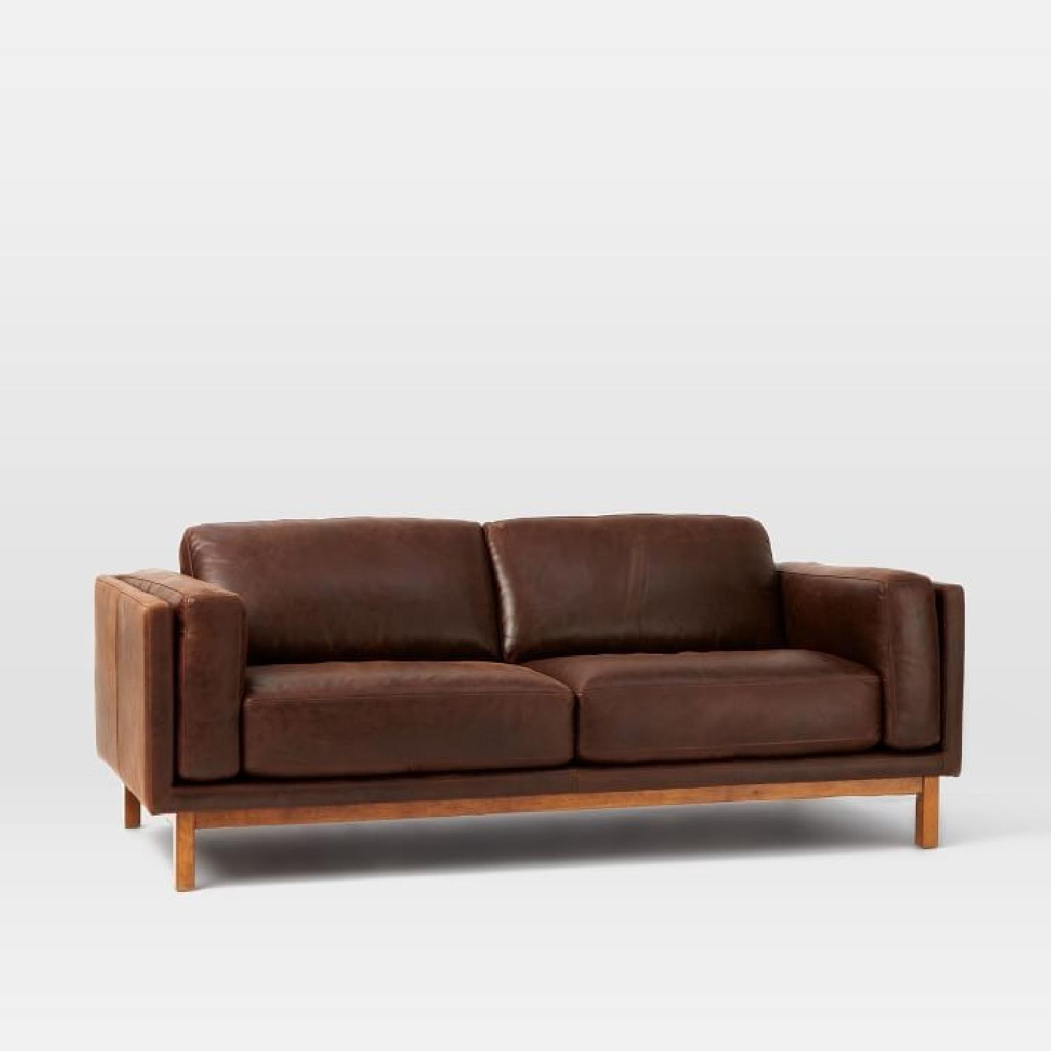 West Elm Dekalb Sofa in Cognac Leather - image-9
