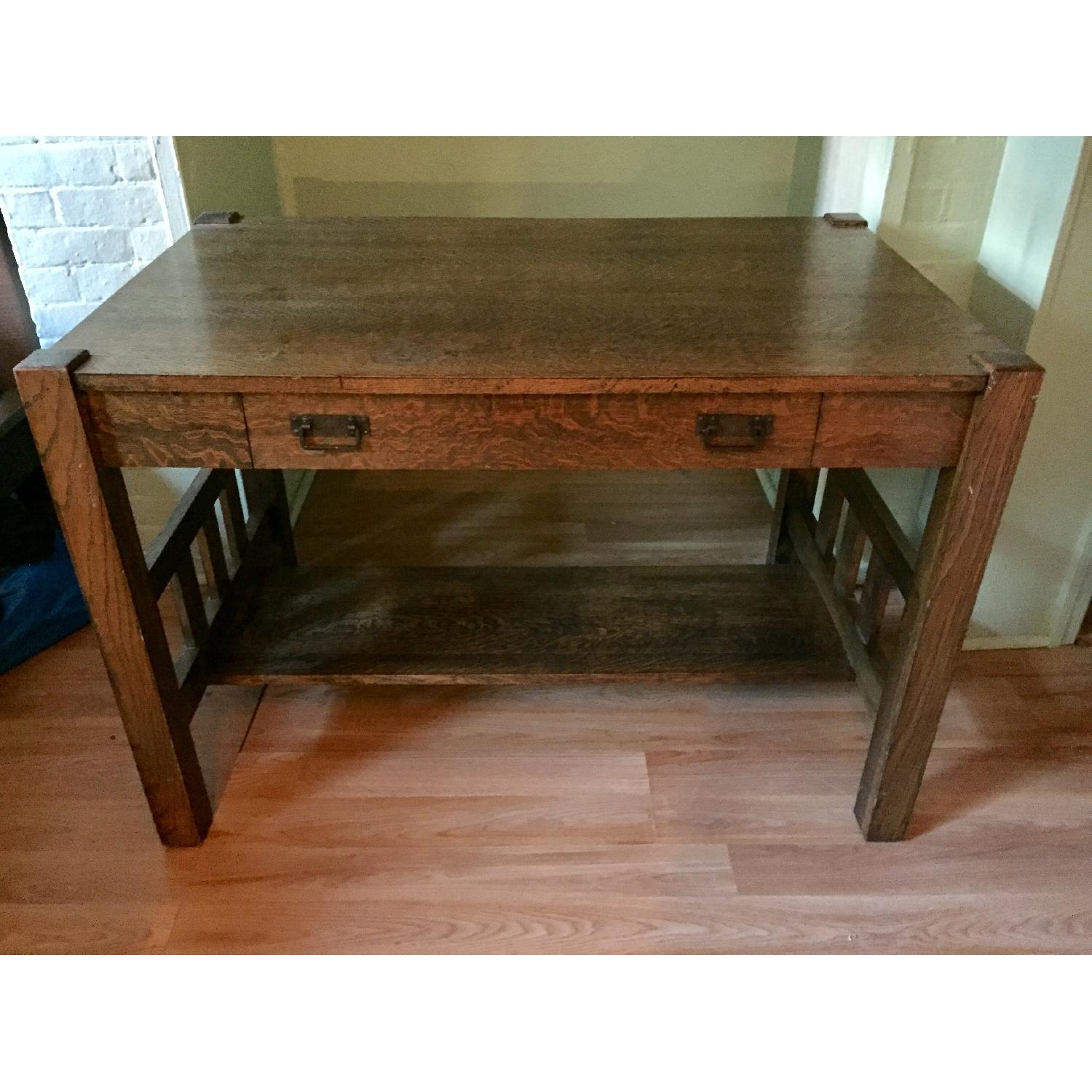 Antique Mission-Style Desk - image-1