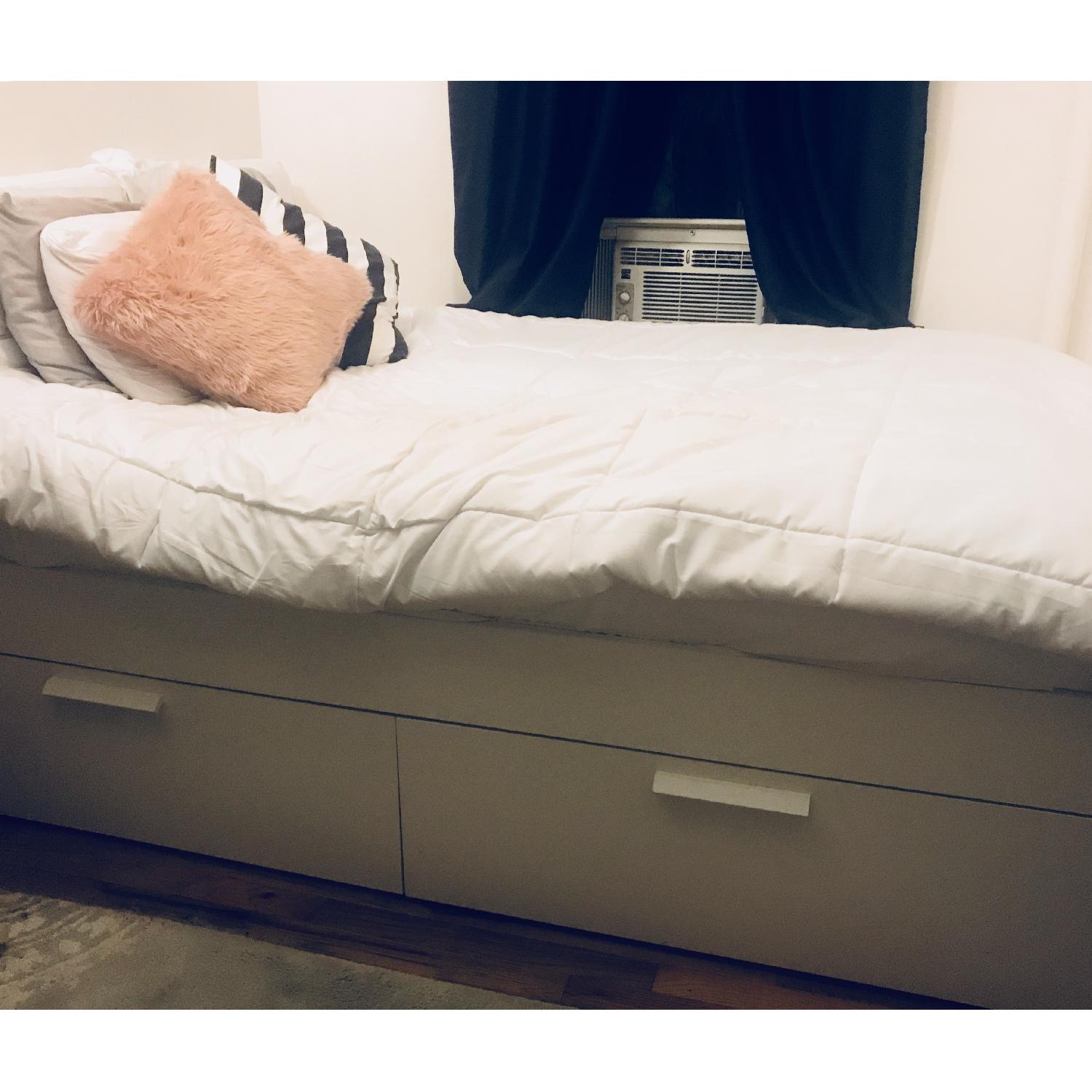 Ikea Brimes Full Bed Frame in White - image-1