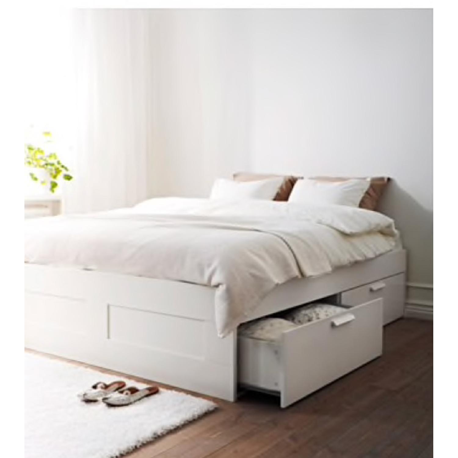 Ikea Brimes Full Bed Frame in White - image-3