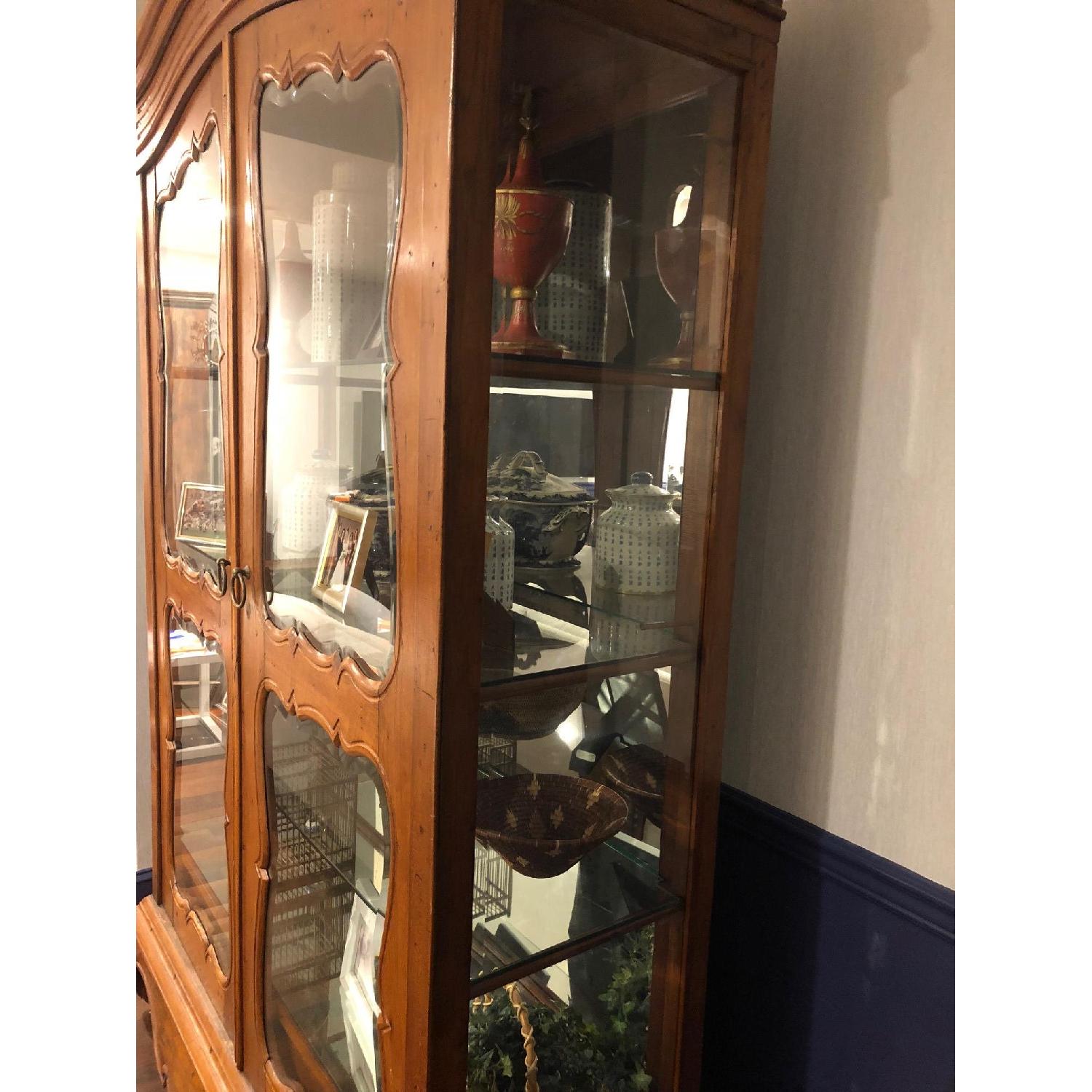 Antique Wood Curio Cabinet - image-2