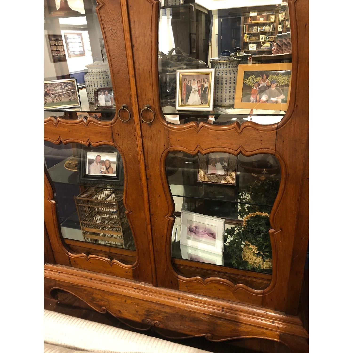 Antique Wood Curio Cabinet - image-5