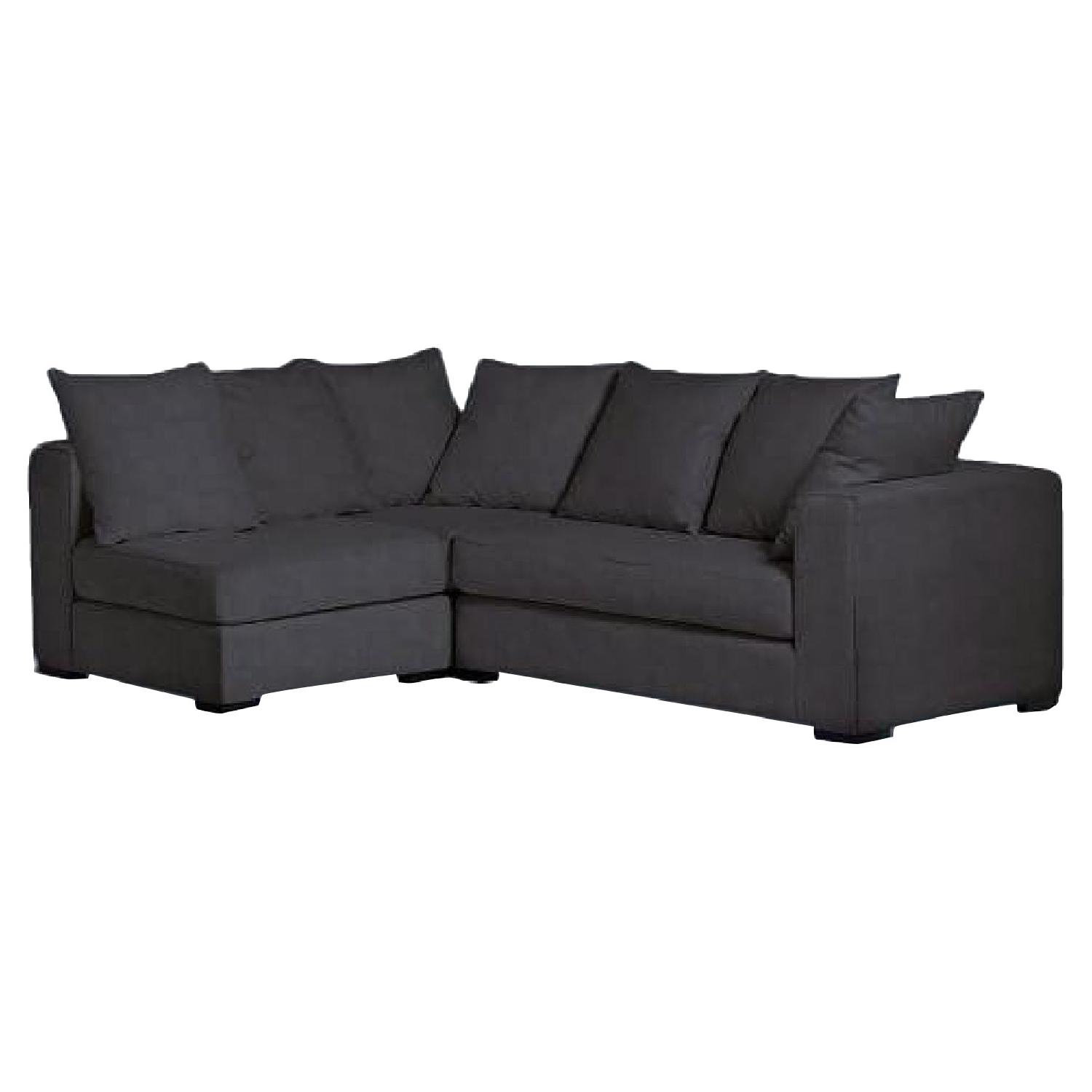West Elm Walton 3Piece Sectional Sofa in Performance Shadow AptDeco