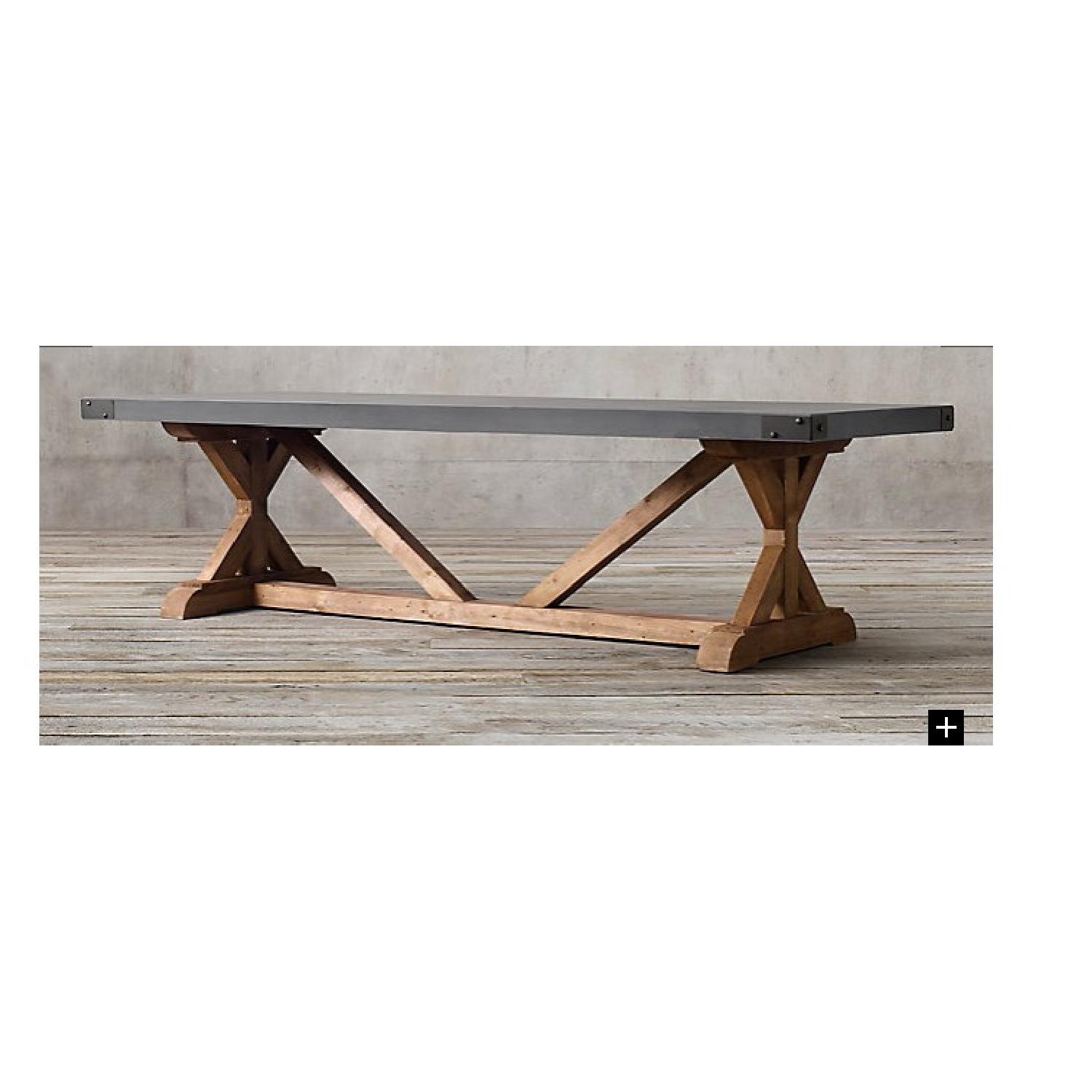 Restoration Hardware Salvaged Wood & Concrete Dining Table - image-1