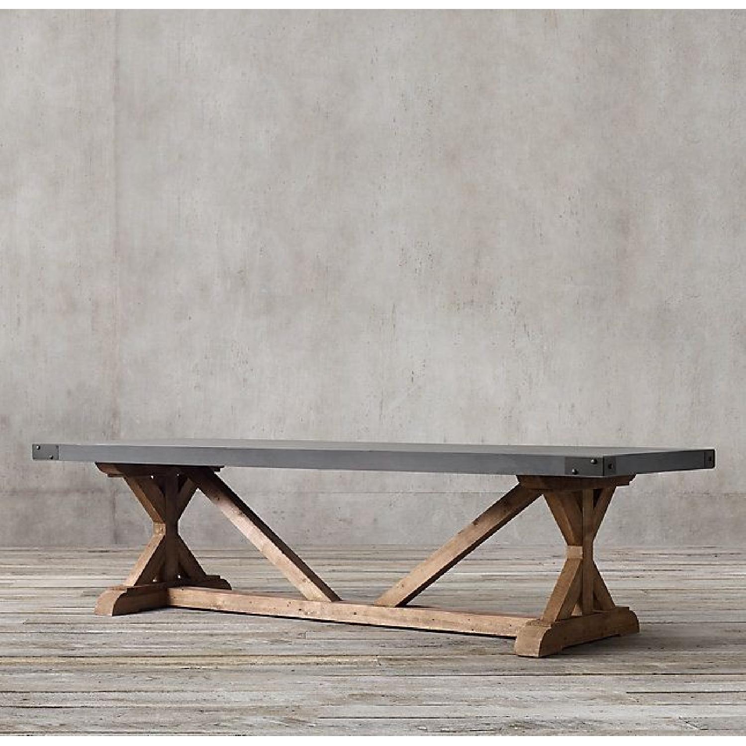 Restoration Hardware Salvaged Wood & Concrete Dining Table - image-4