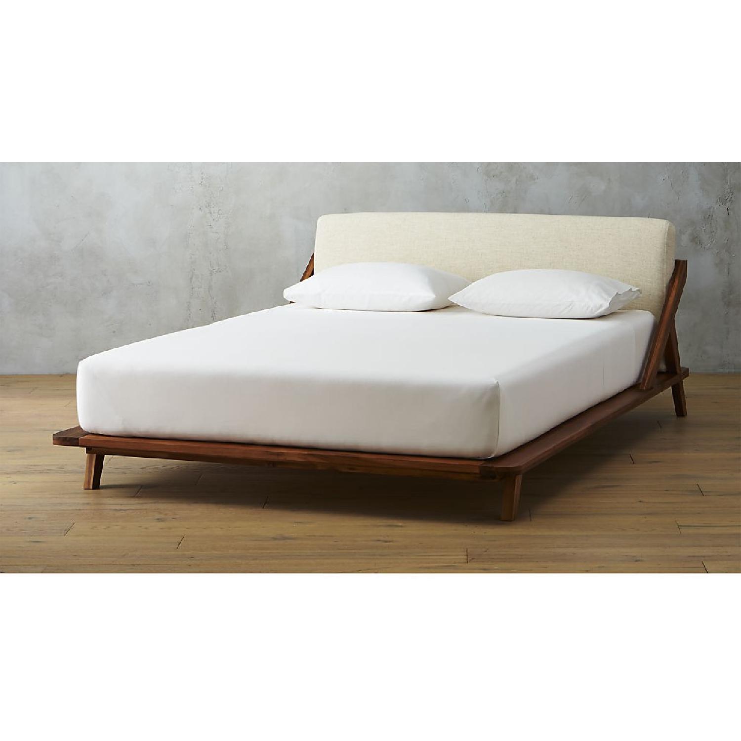 CB2 Drommen Acacia Wood Queen Bed Frame - image-1