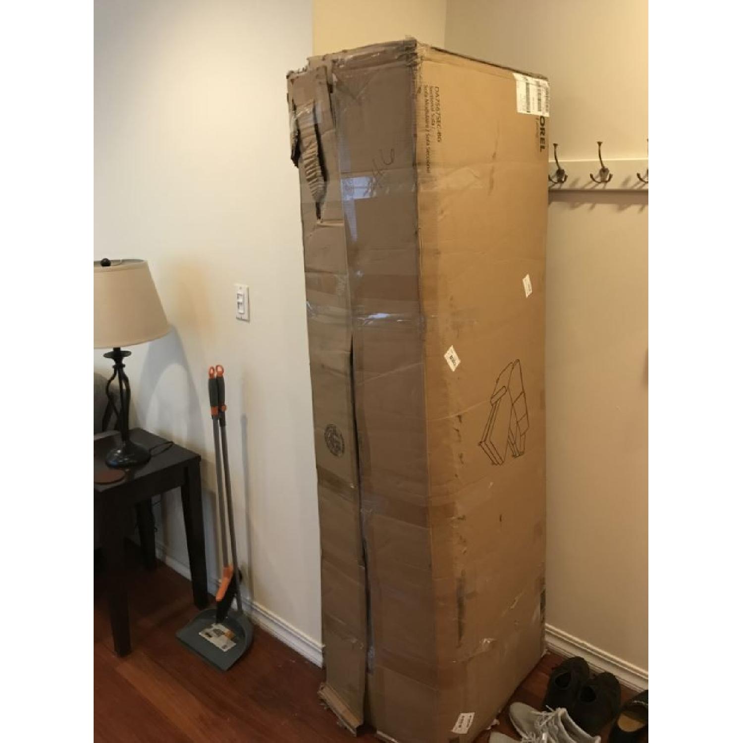 Zipcode Design Cazenovia Beige Reversible Sectional Sofa AptDeco