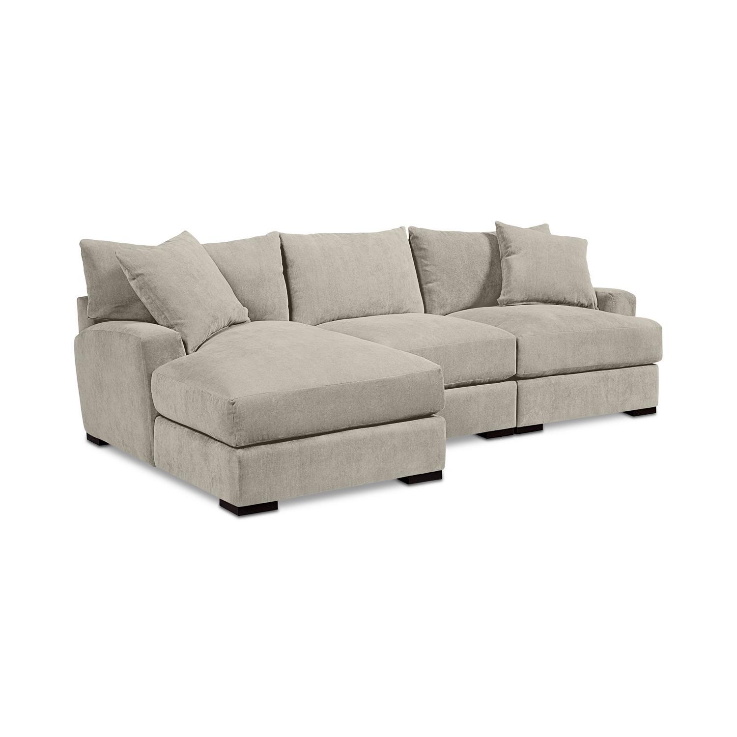 Macy's Rhyder 3Piece Fabric Sectional Sofa w/ Chaise AptDeco