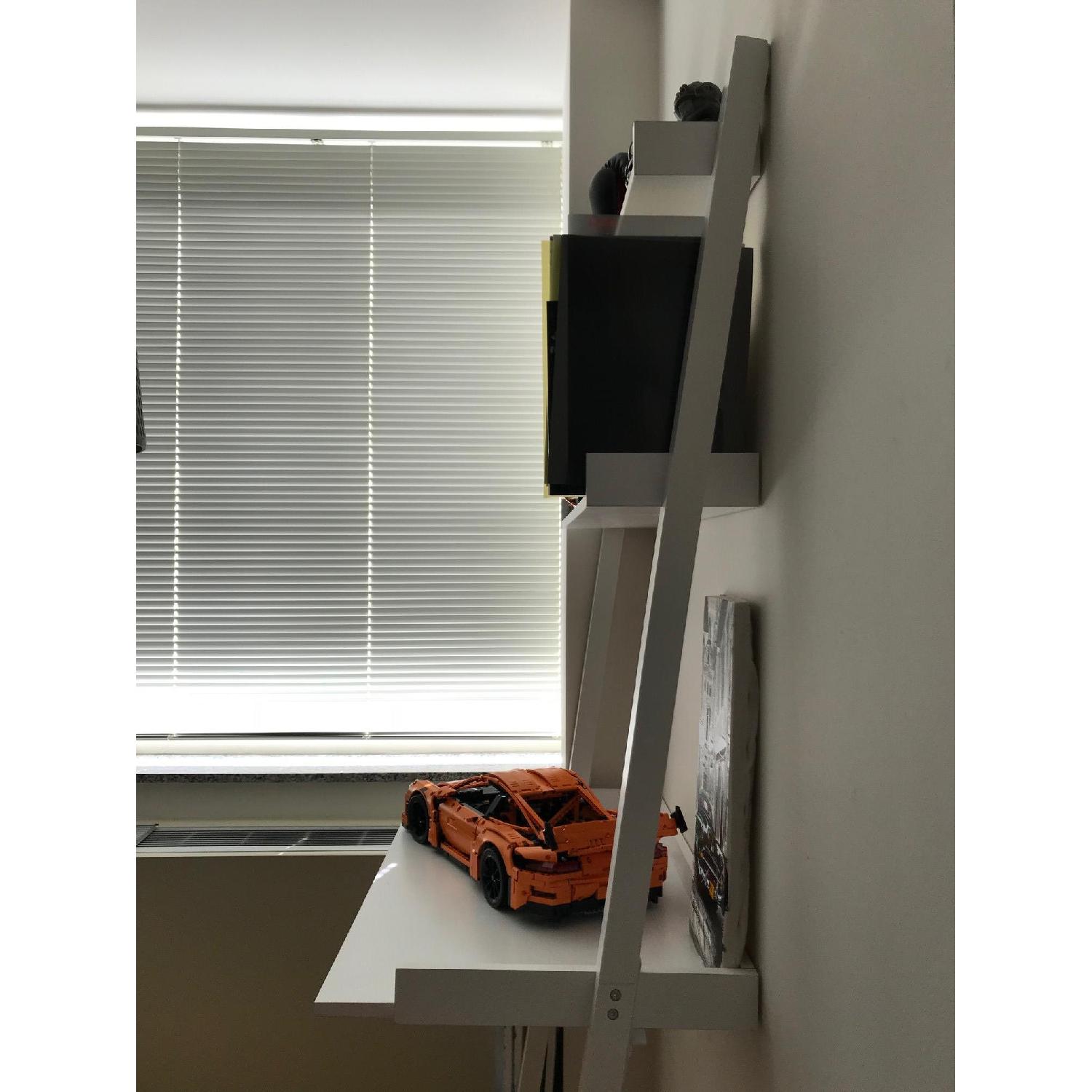 Container Store Linea Leaning Desk in White - image-1