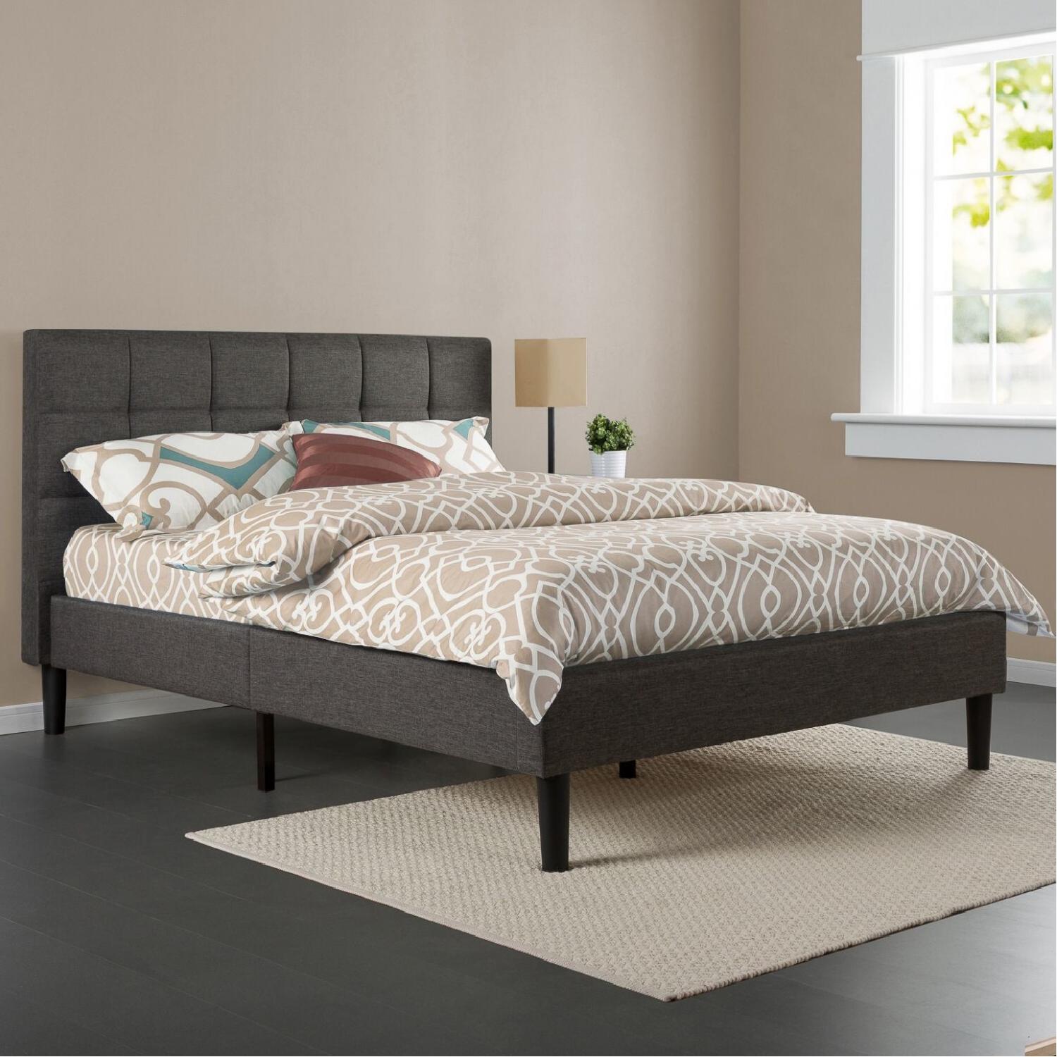 OrthoTherapy Full Size Upholstered Platform Bed - image-1