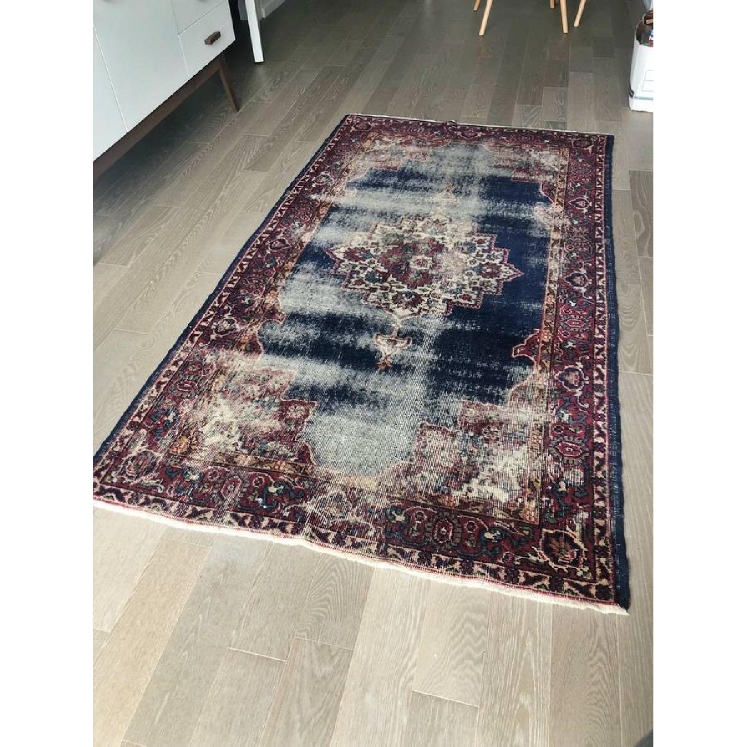 ABC Carpet and Home Rug in Navy w/ Red Accents - image-2