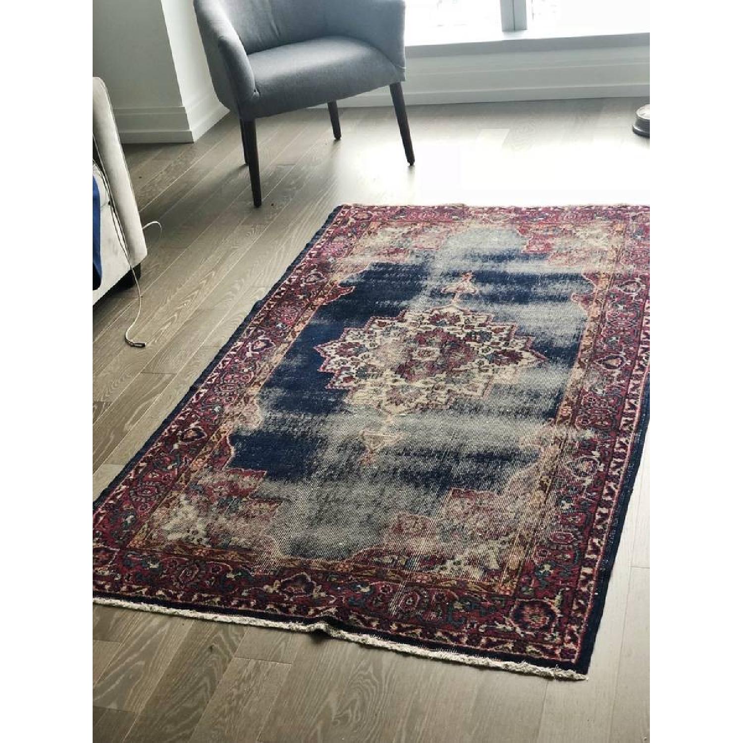 ABC Carpet and Home Rug in Navy w/ Red Accents - image-3