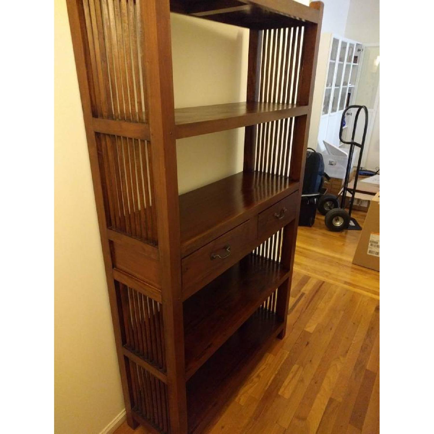 Handmade Balinese Double-Sided Rosewood Bookcase - image-3