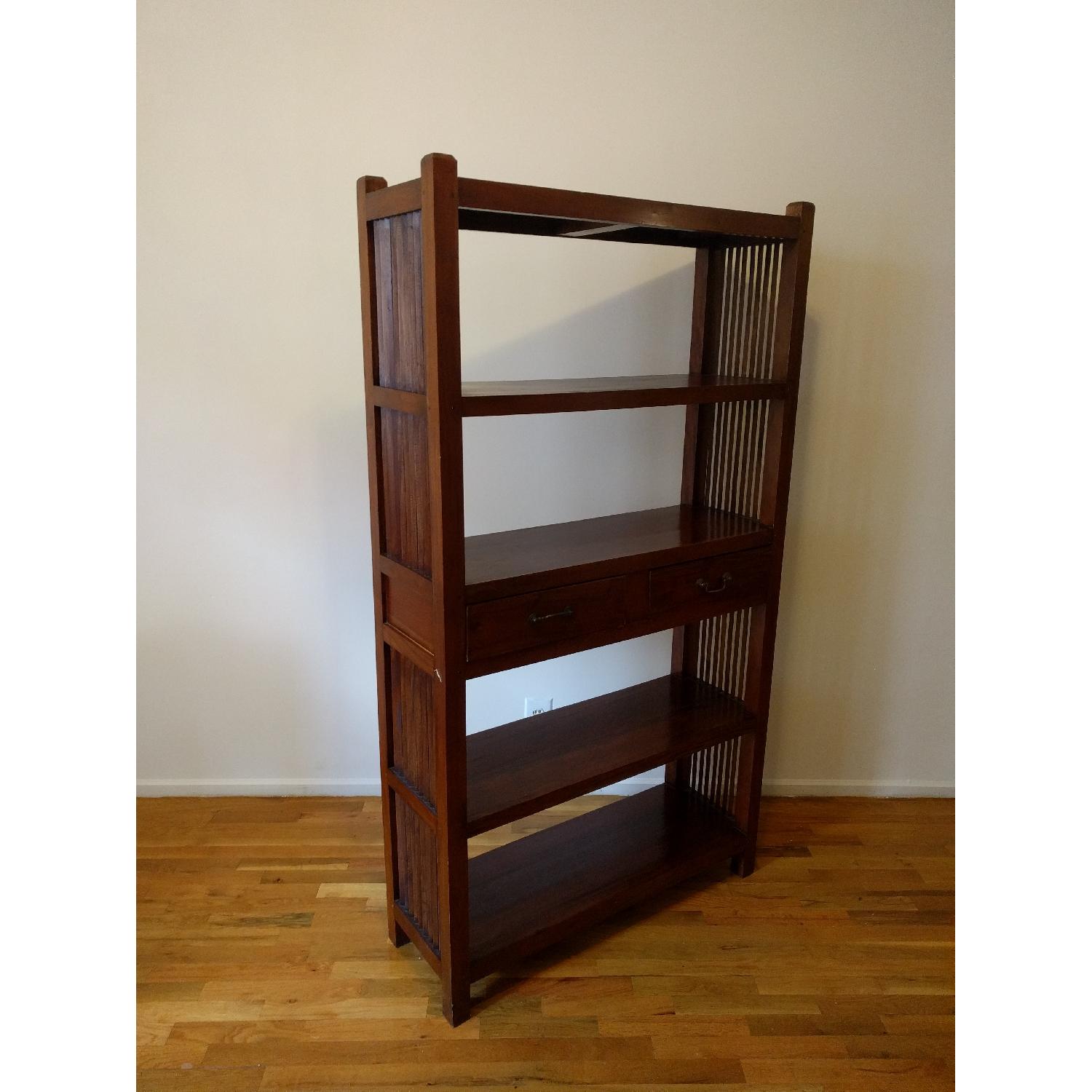 Handmade Balinese Double-Sided Rosewood Bookcase - image-11