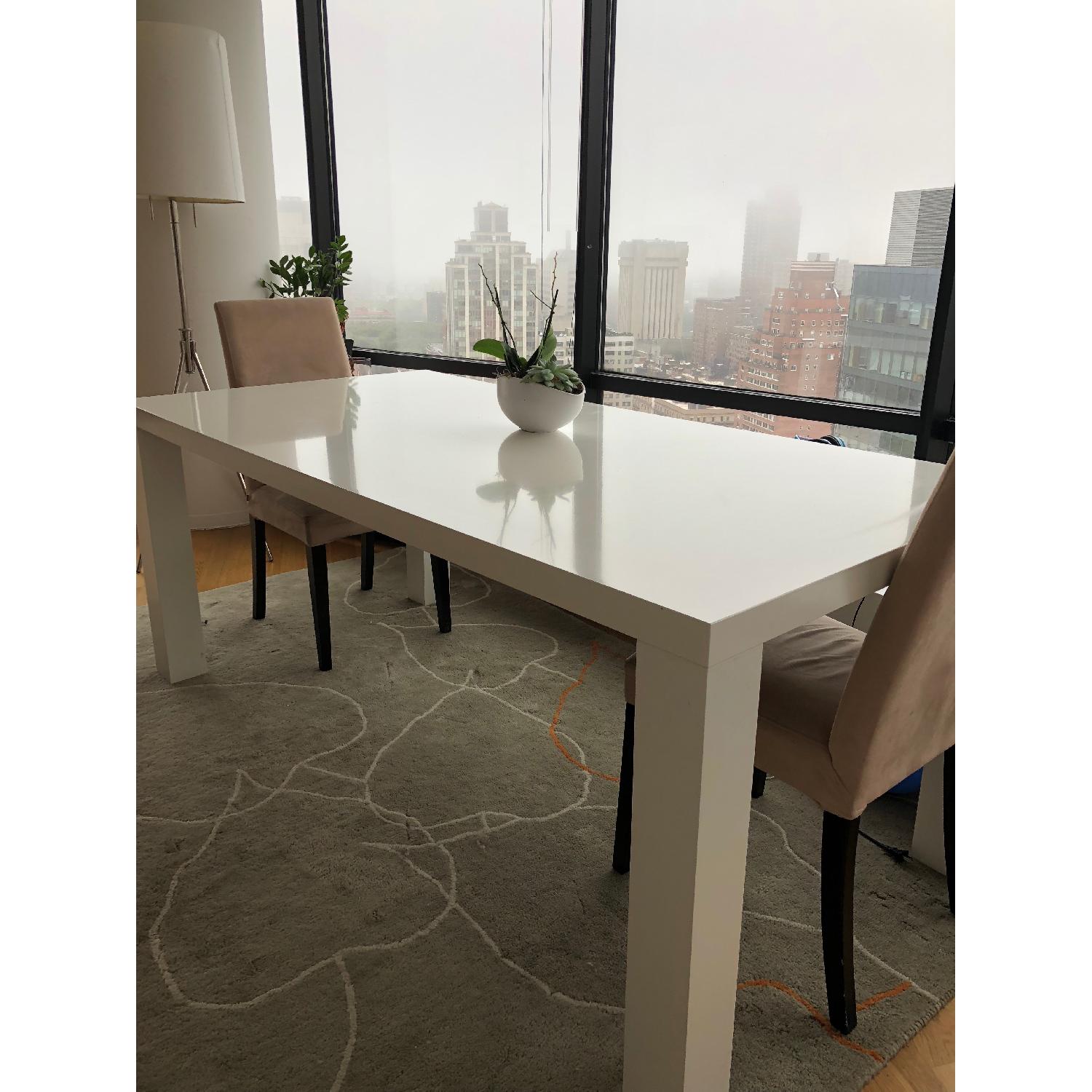 BoConcept White Lacquer Dining Table - image-1