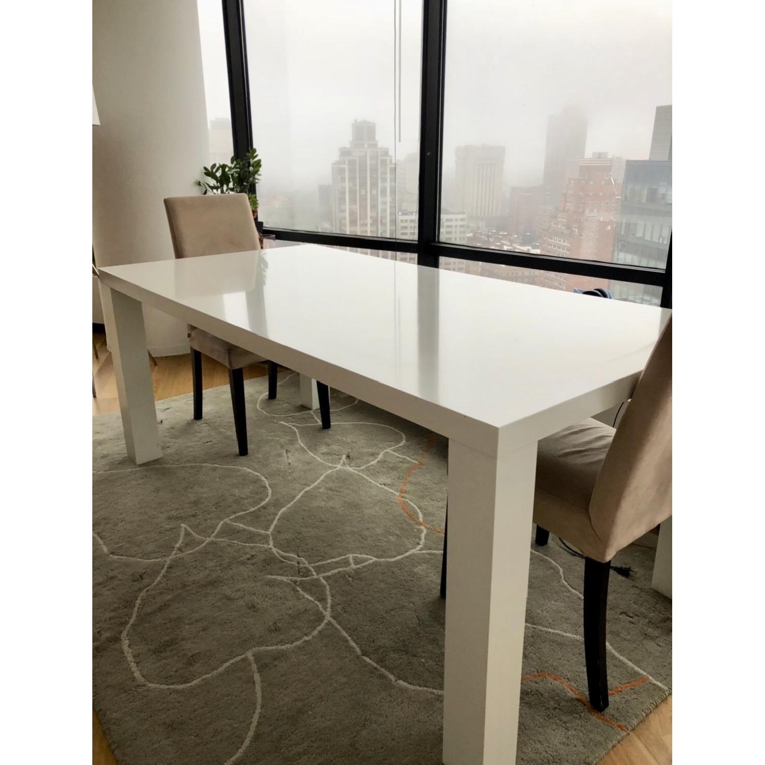 BoConcept White Lacquer Dining Table - image-3