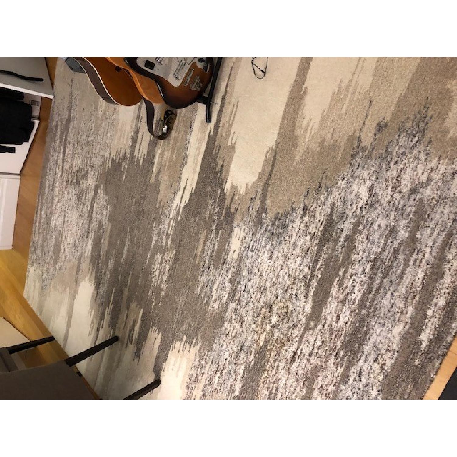 Crate & Barrel Birch Neutral Wool-Blend Abstract Rug - image-1