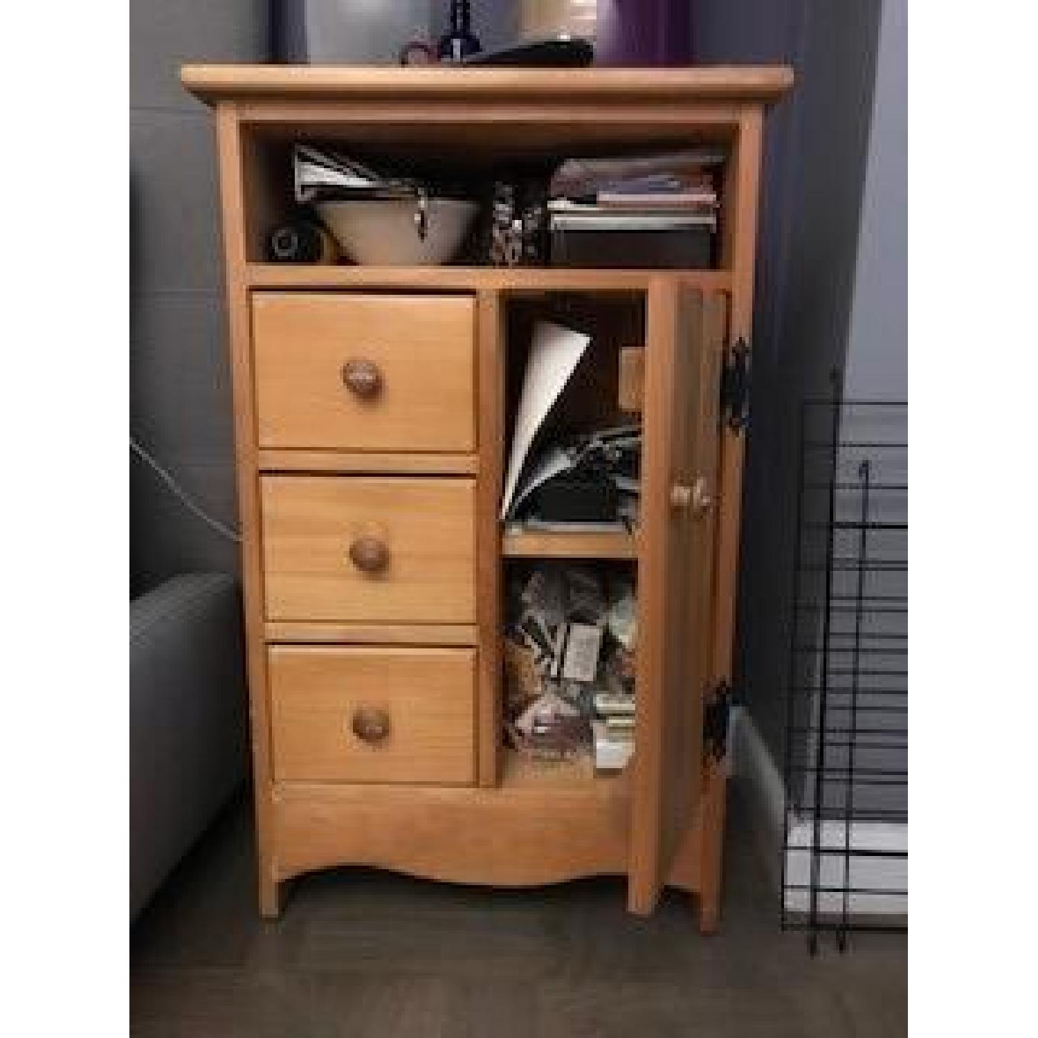 Gothic Cabinet Craft Solid Natural Wood Bedside Table - image-2