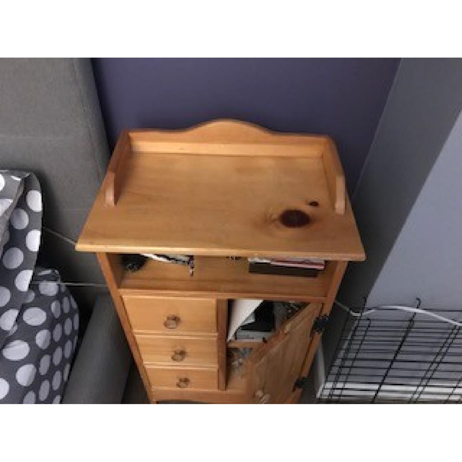 Gothic Cabinet Craft Solid Natural Wood Bedside Table - image-3