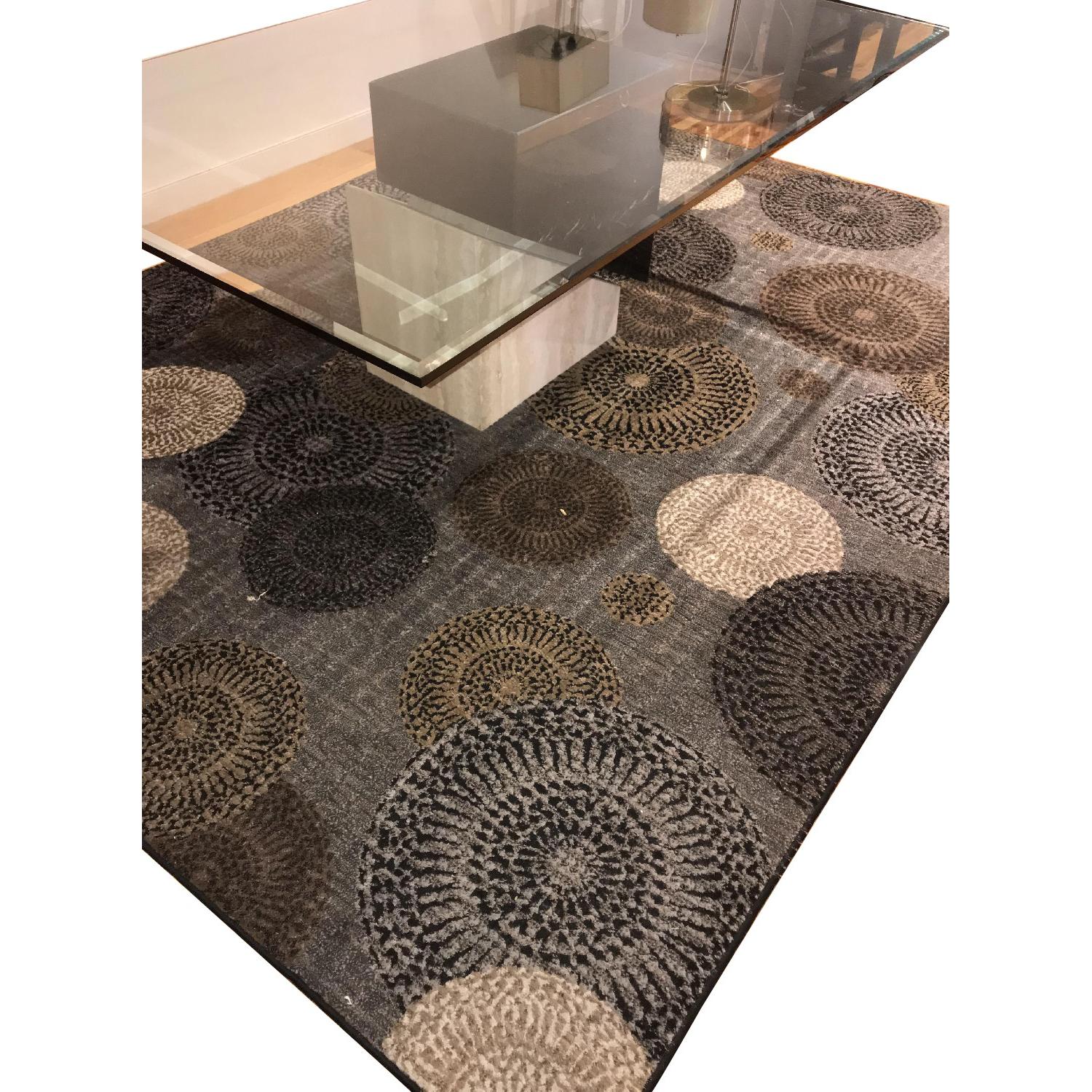 Bob's Circle Pattern Grey Area Rug - AptDeco