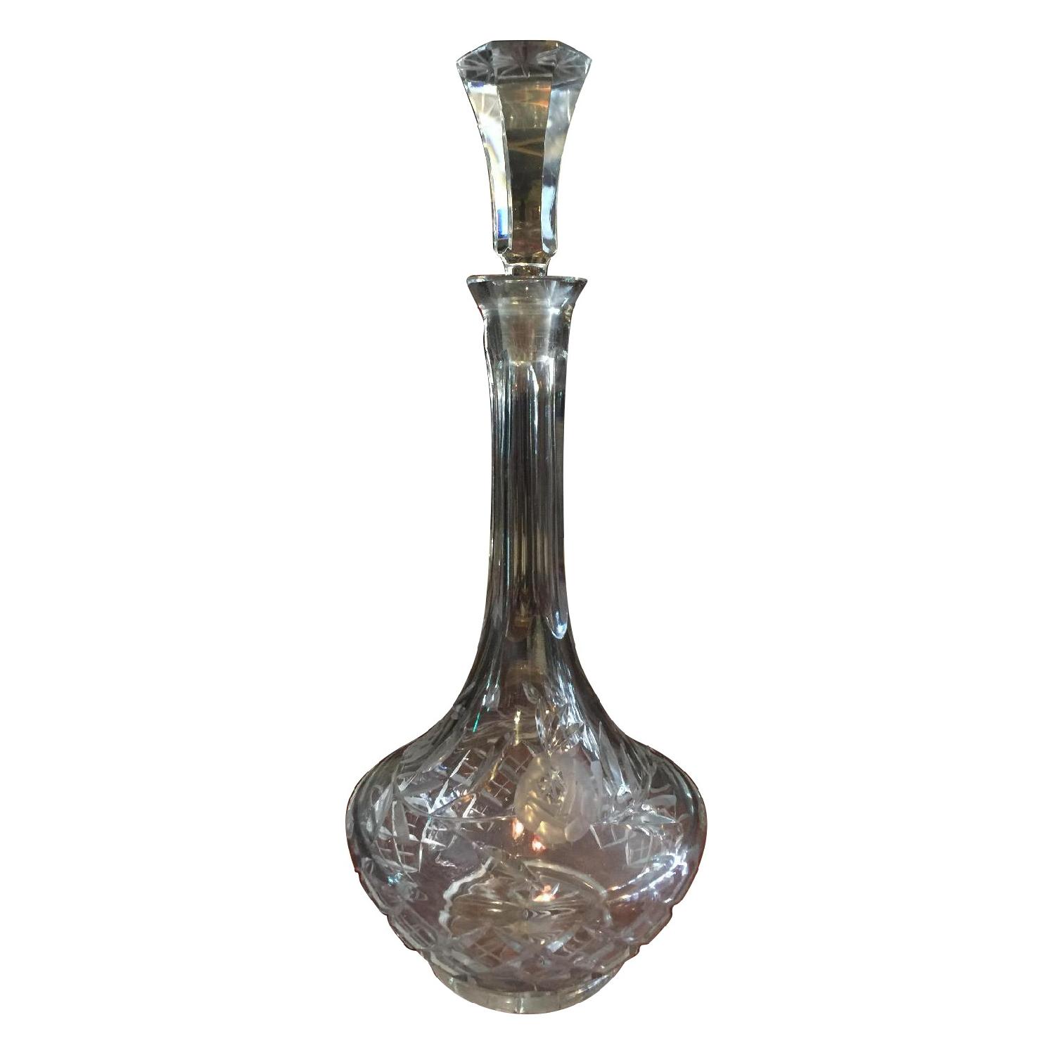 Vintage Crystal Wine Decanter AptDeco