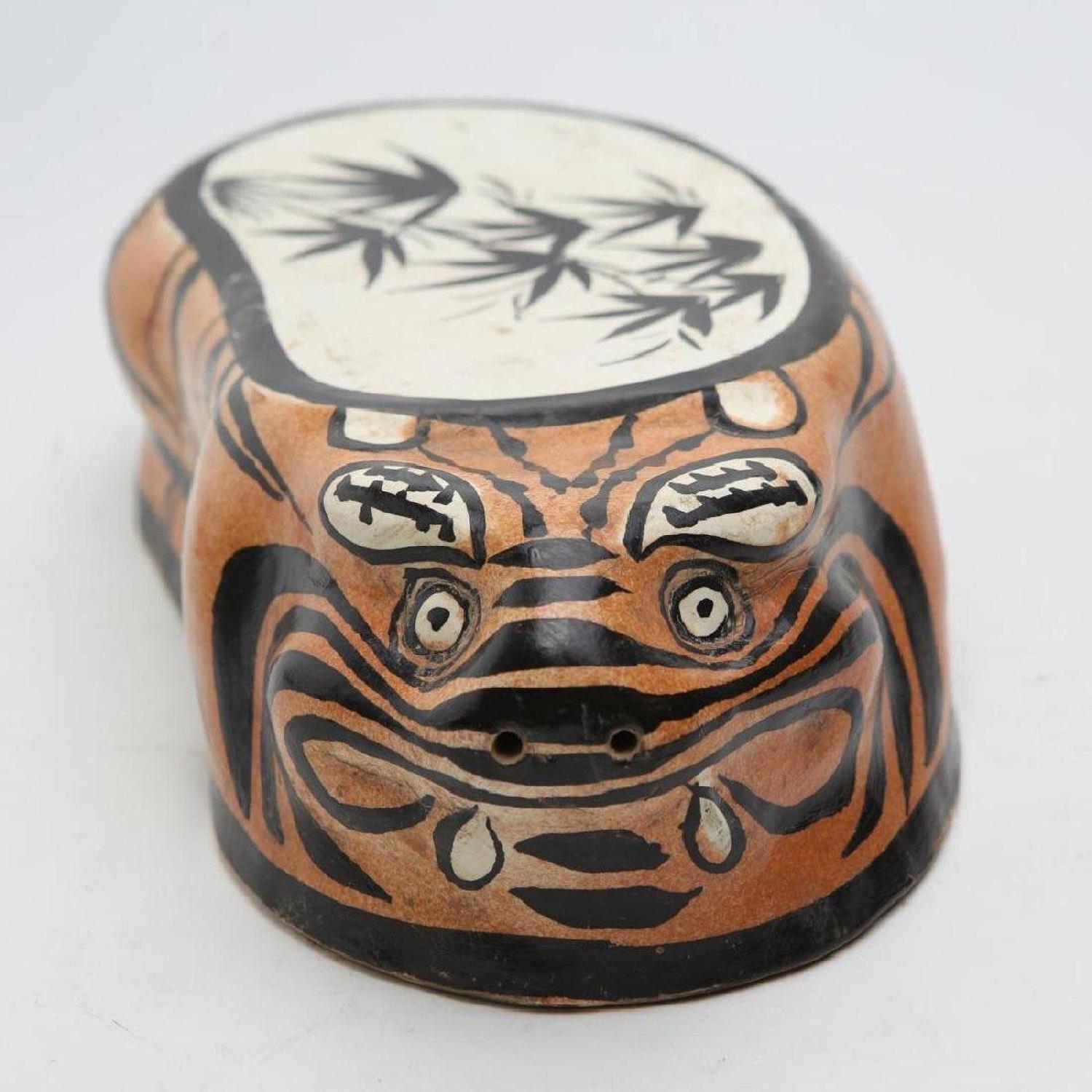 Jin Dynasty c. 1100 Crouching Tiger Cizhouware Pillow - image-2