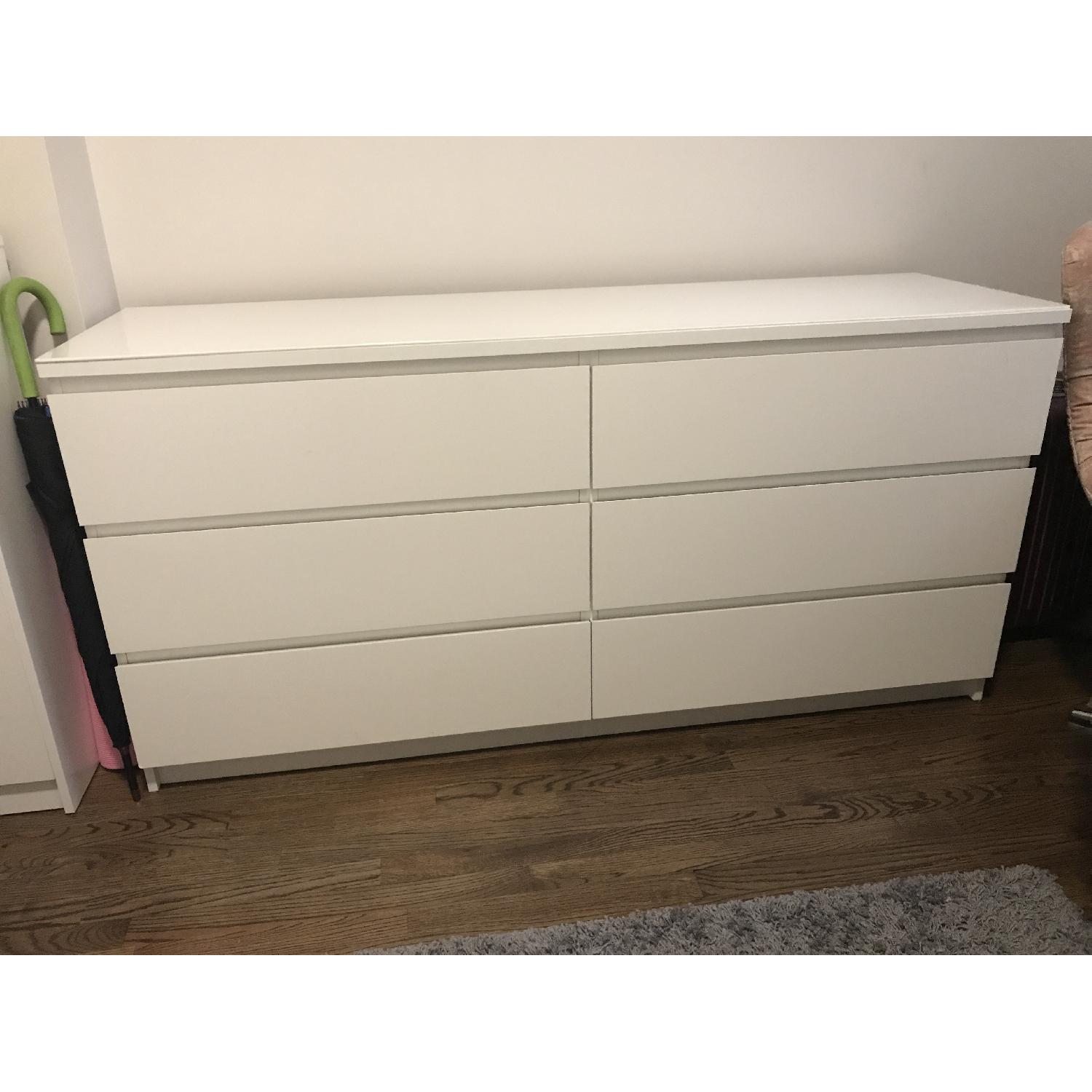 Ikea Malm 6 Drawer Double Dresser - image-1