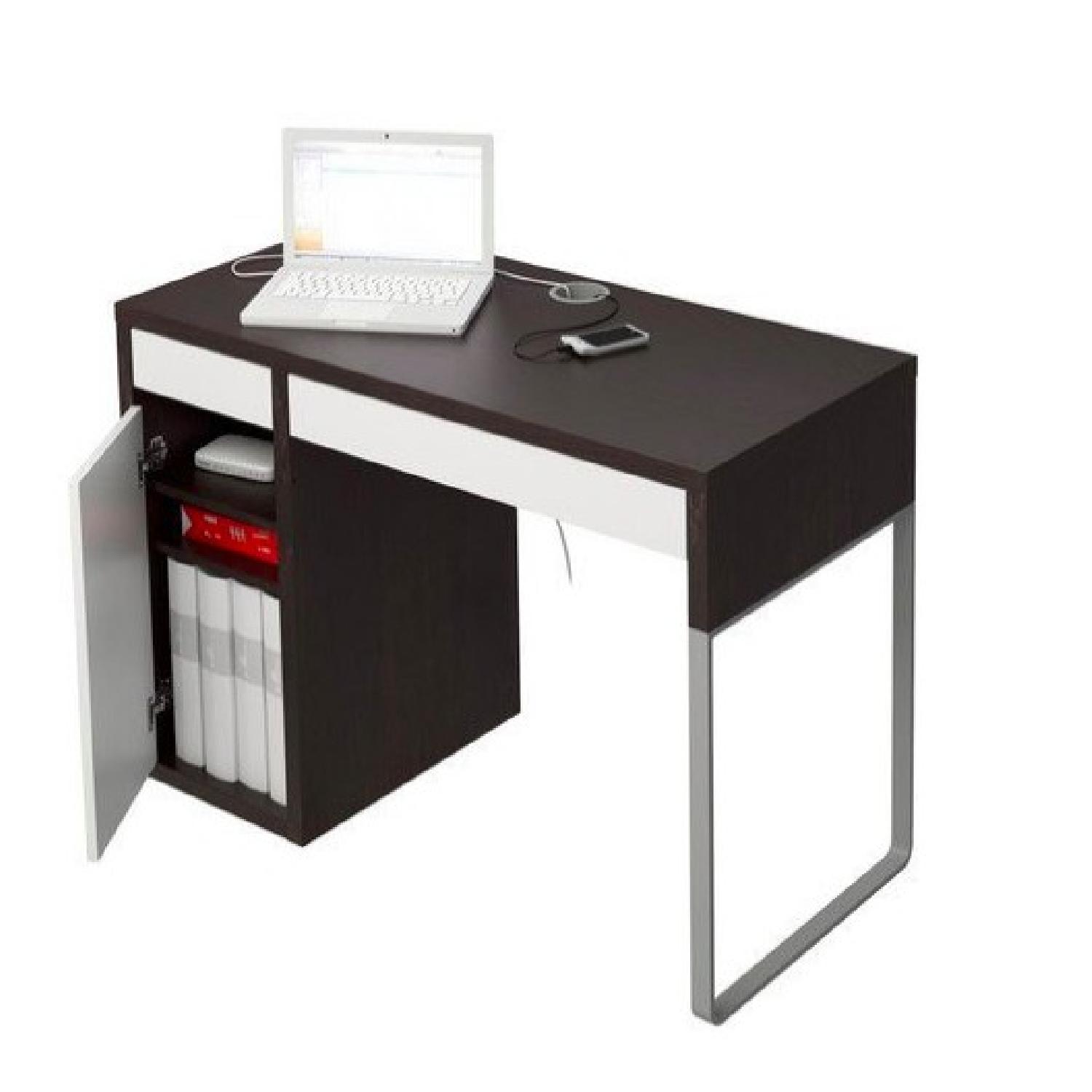 ikea Micke Black/Brown Desk - image-1
