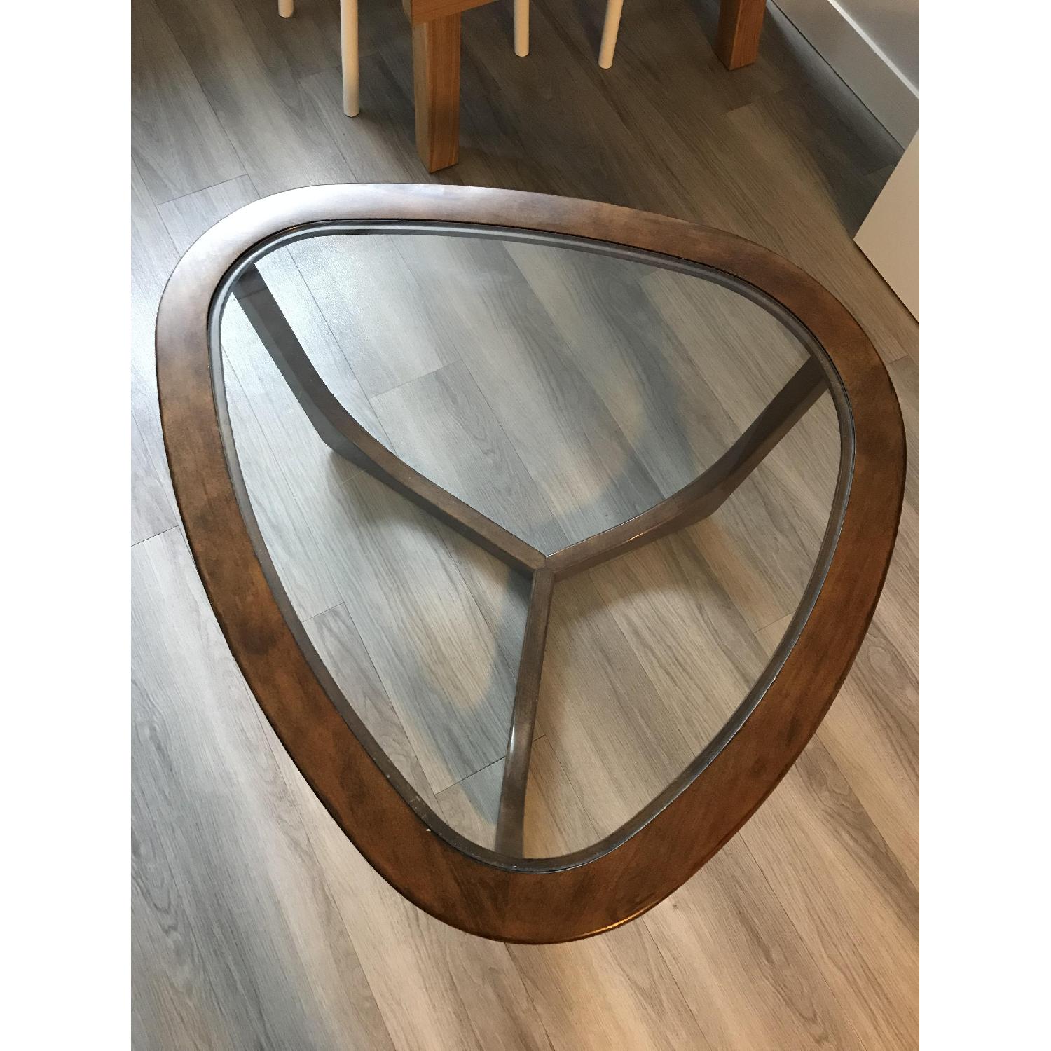 West Elm Mid Century Floating Glass Coffee Table - image-3