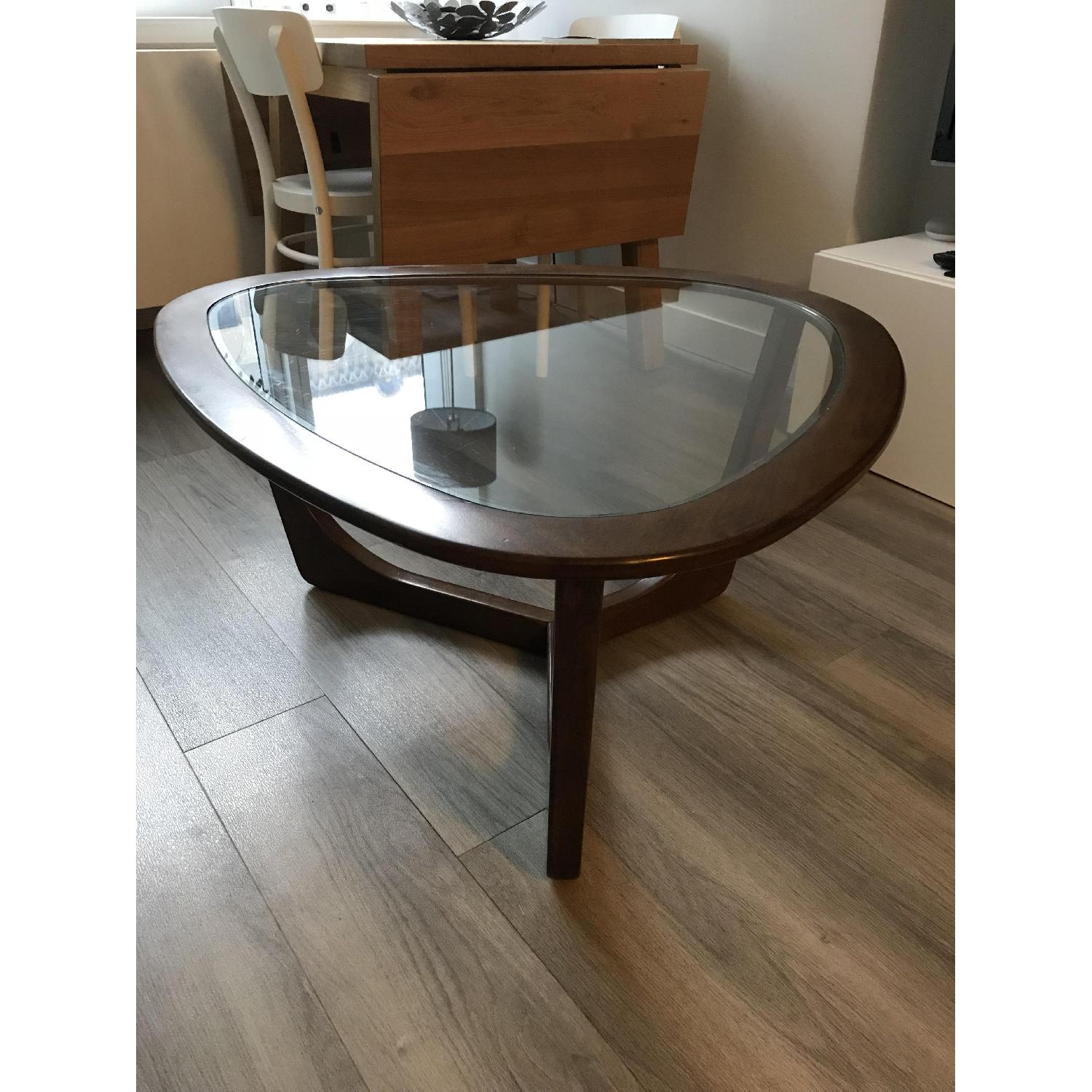 West Elm Mid Century Floating Glass Coffee Table - image-4