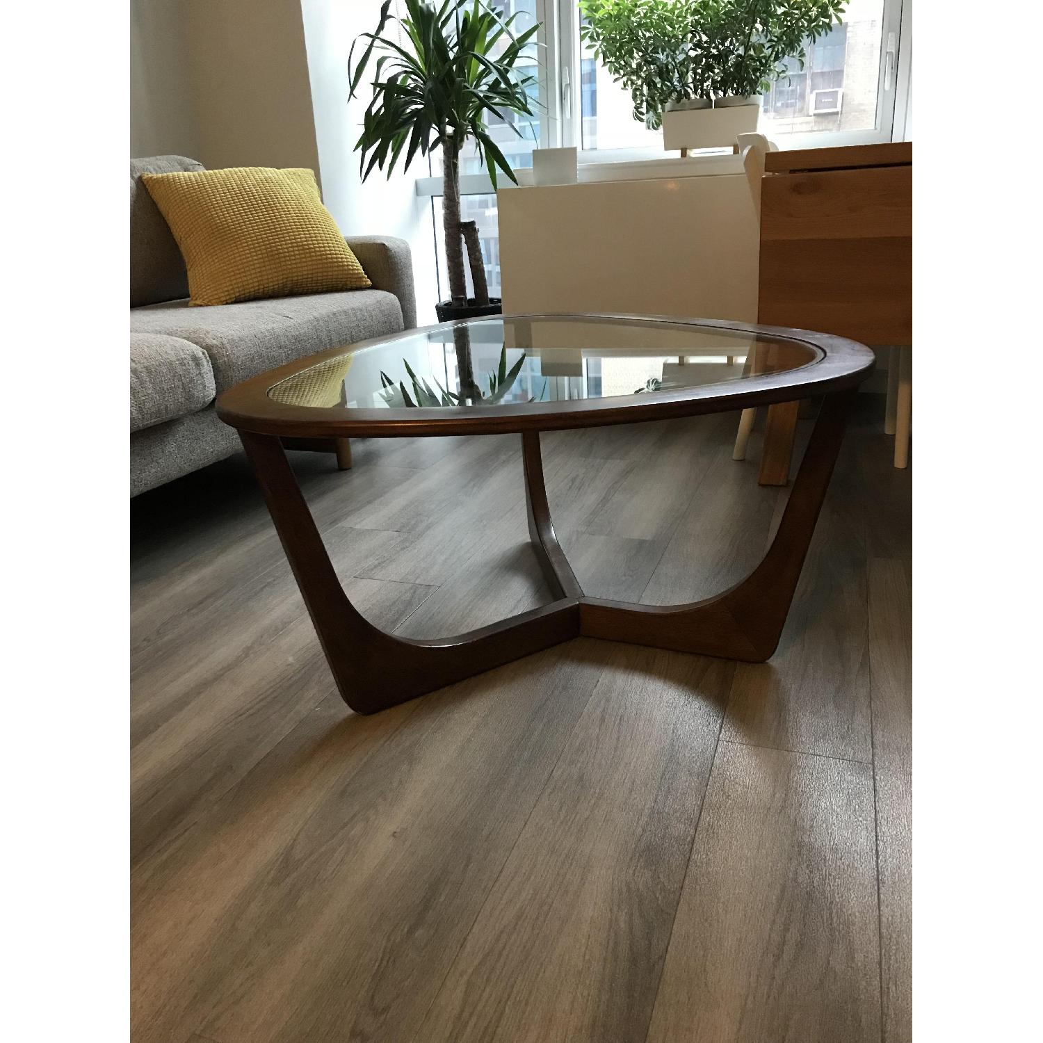 West Elm Mid Century Floating Glass Coffee Table - image-5