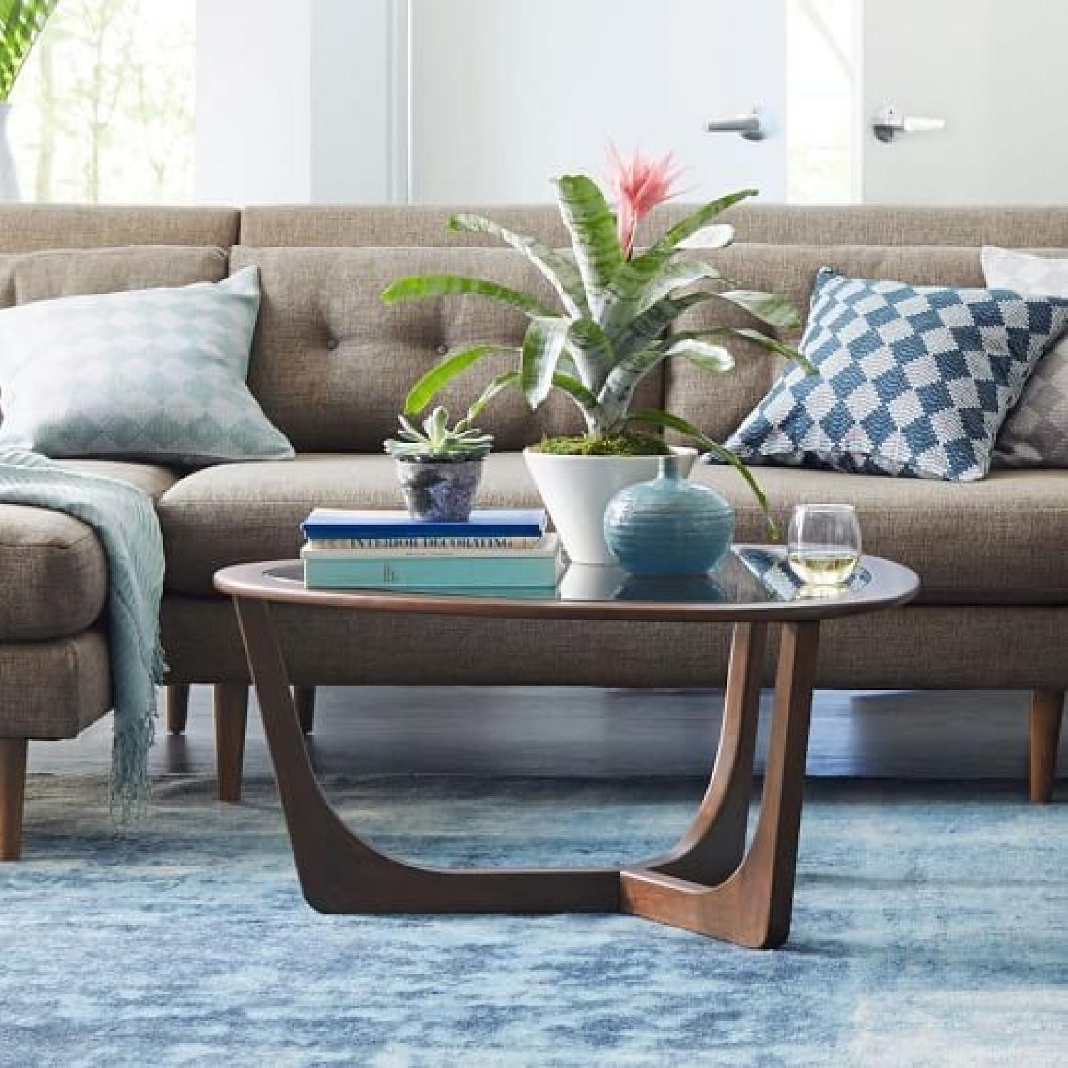 West Elm Mid Century Floating Glass Coffee Table - image-7