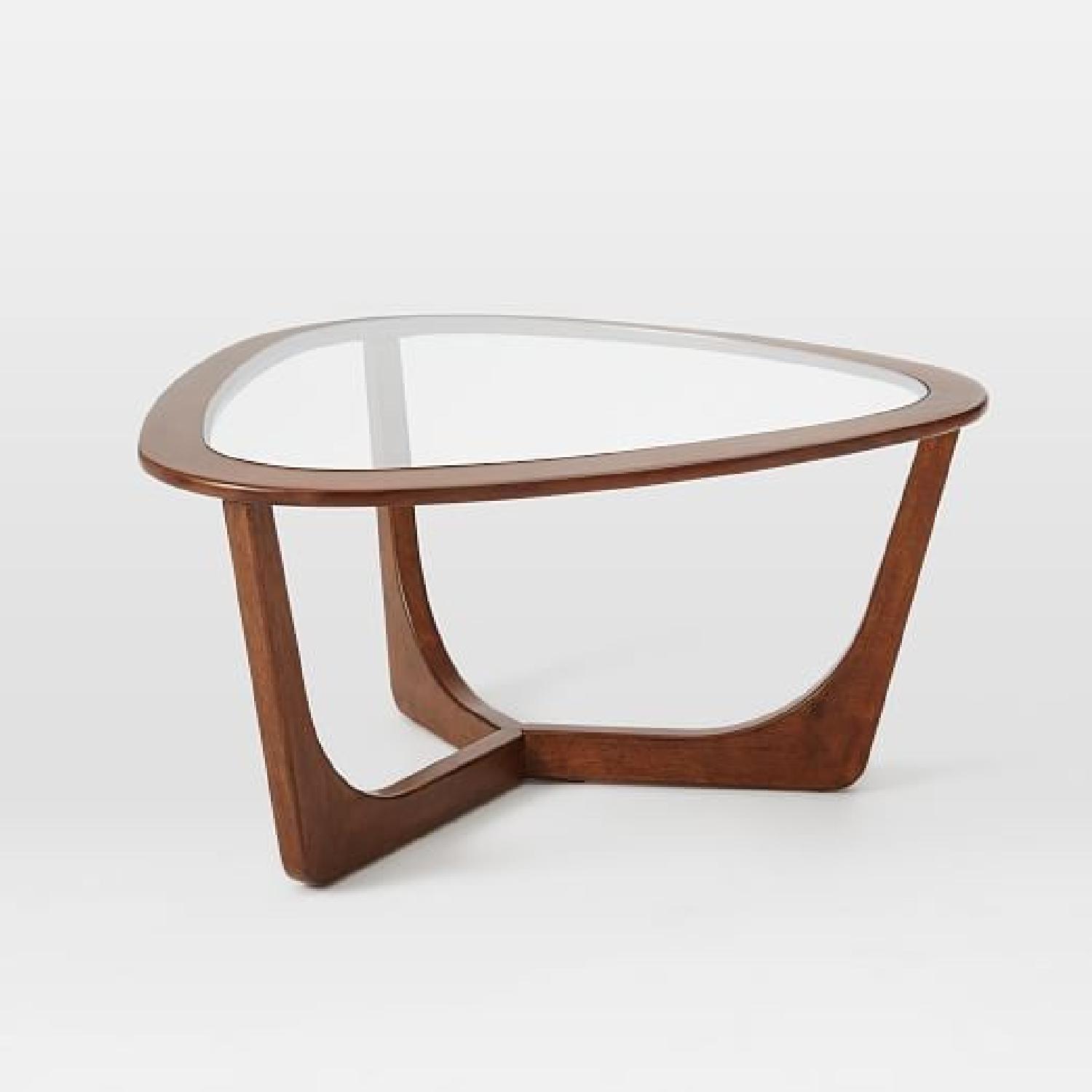 West Elm Mid Century Floating Glass Coffee Table - image-8