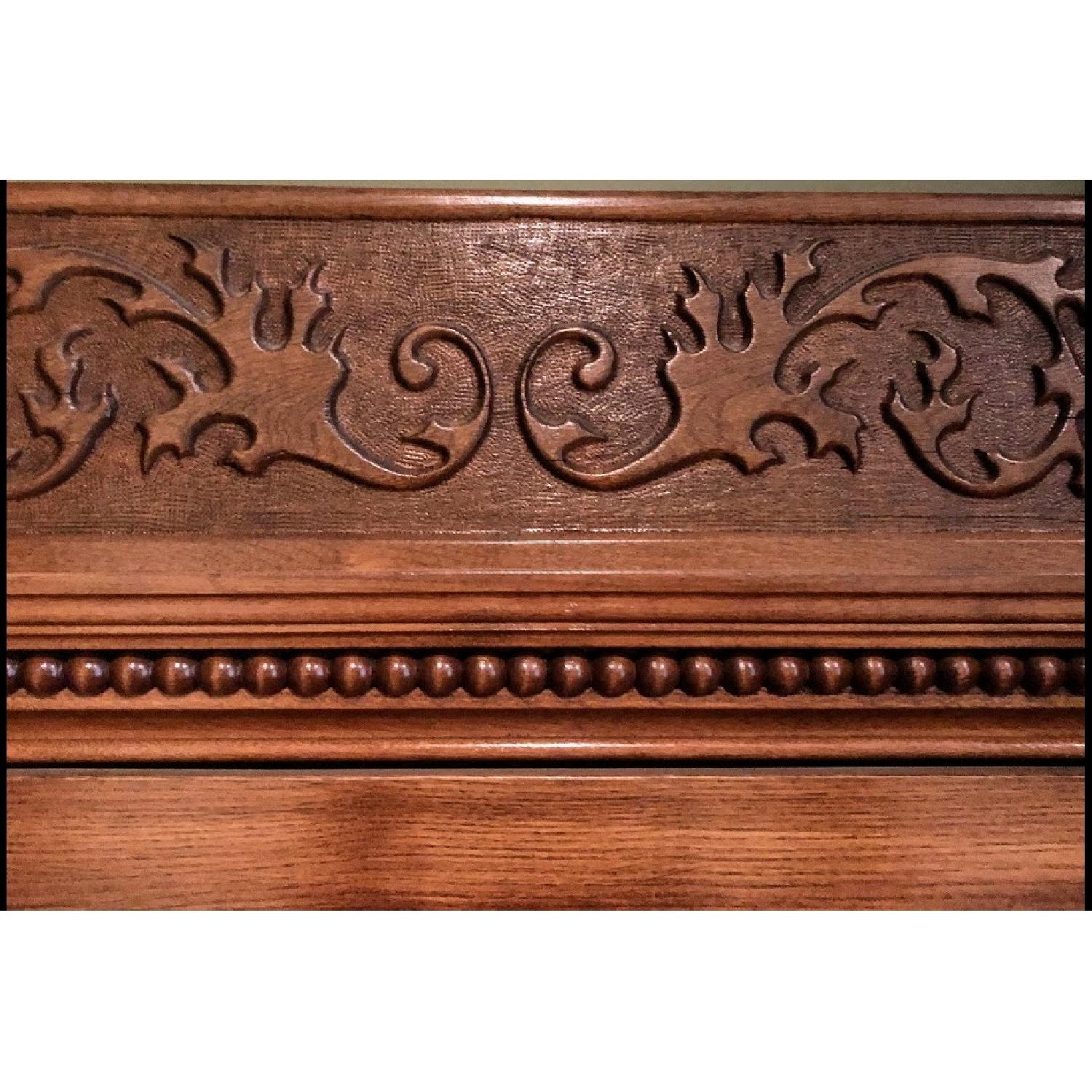 Vintage Oak Wood Dresser w/ Mirror - image-3