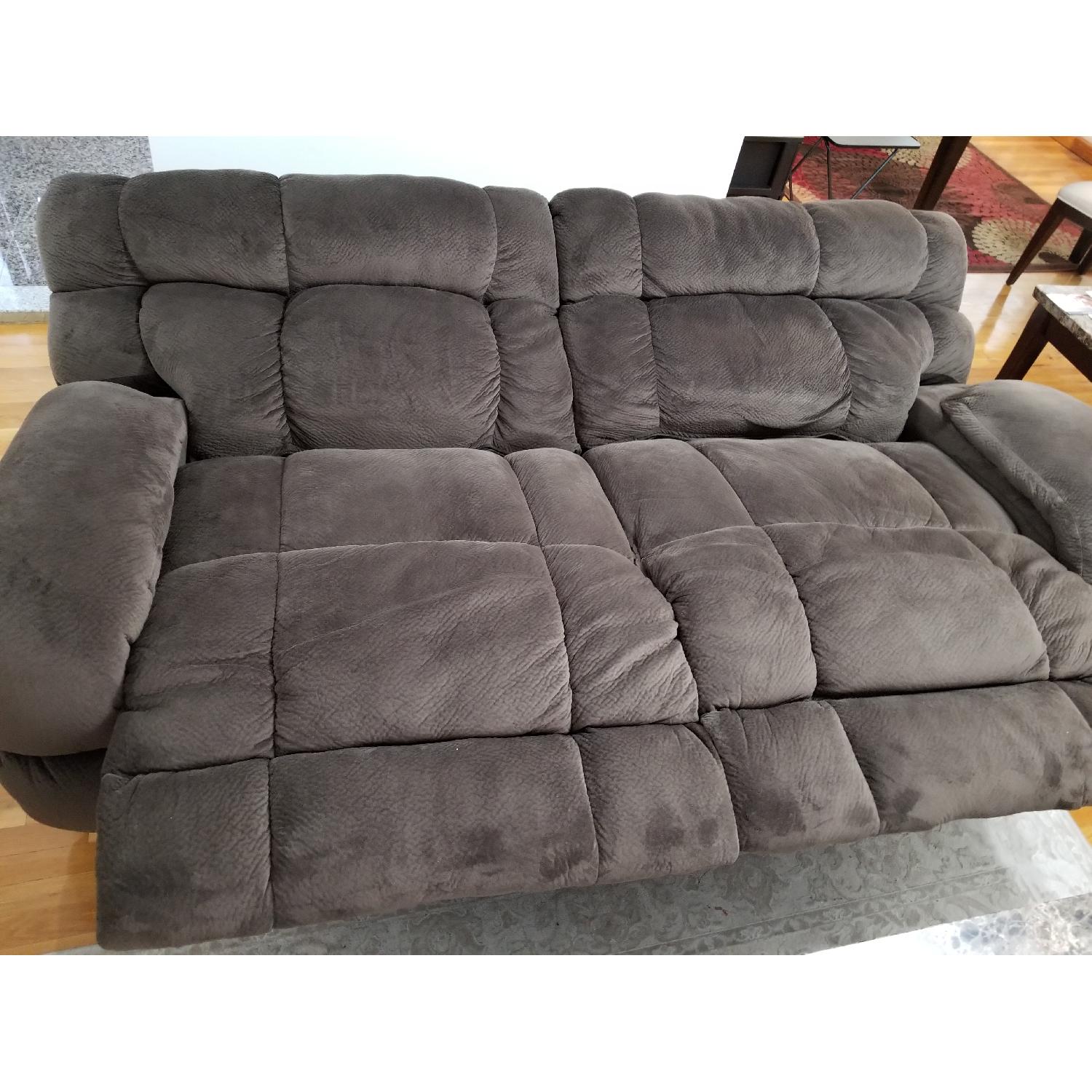 Power-Reclining Microfiber Sofa - image-4