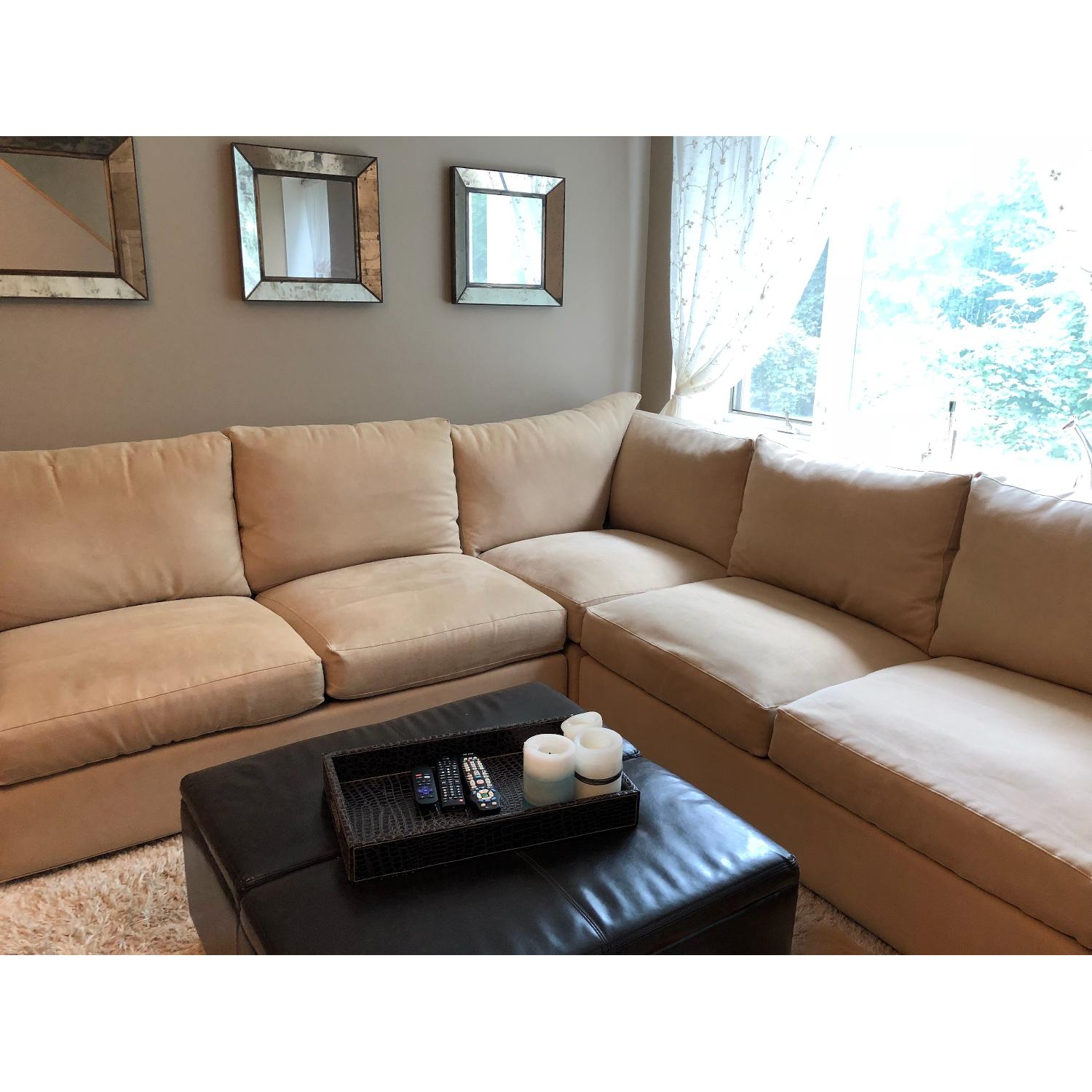 Crate & Barrel Axis II 2-Piece Sectional Sofa in Camel - image-3